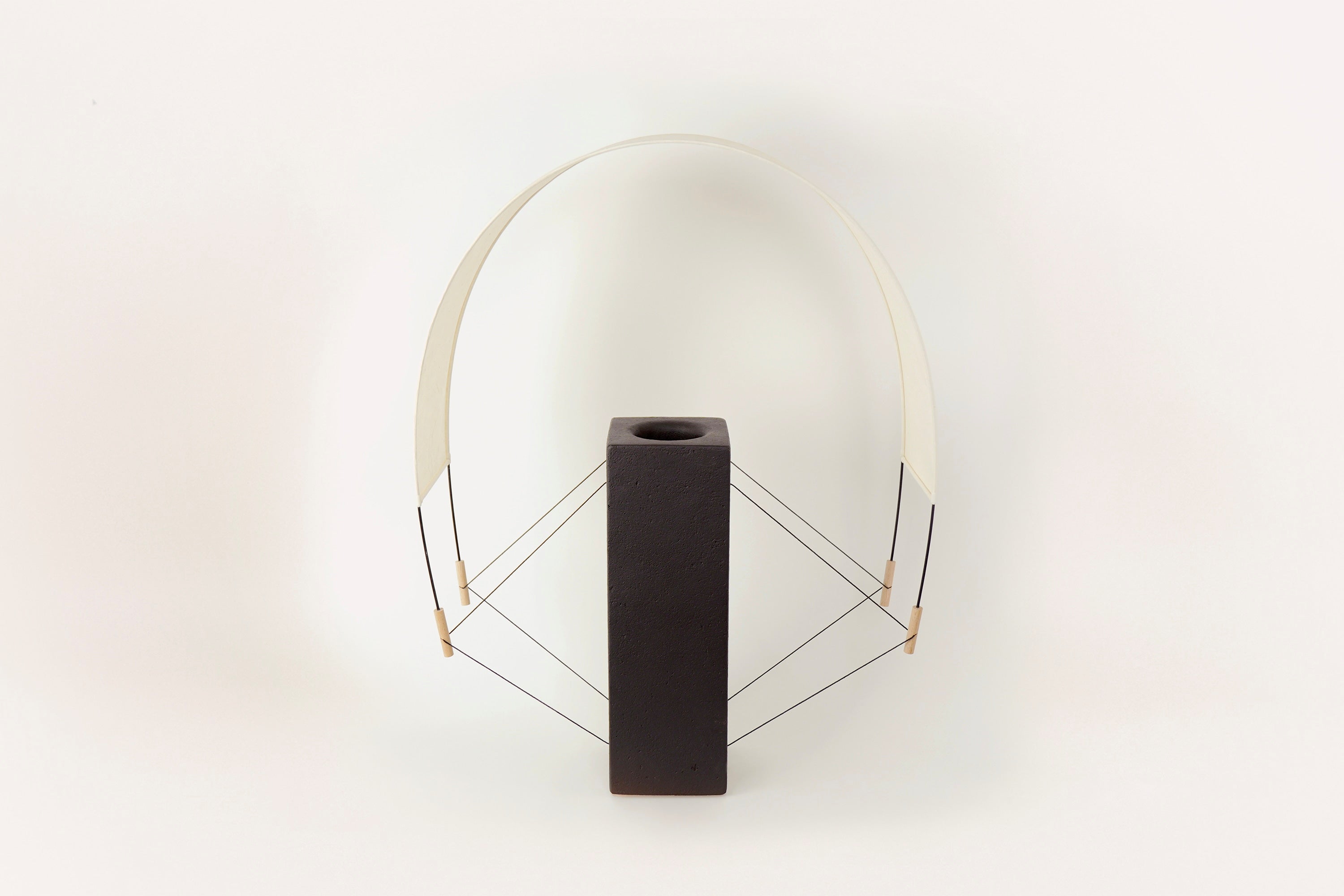 Contemporary Table Lamps in Terracotta - Lumia - Collection Aura — side angle