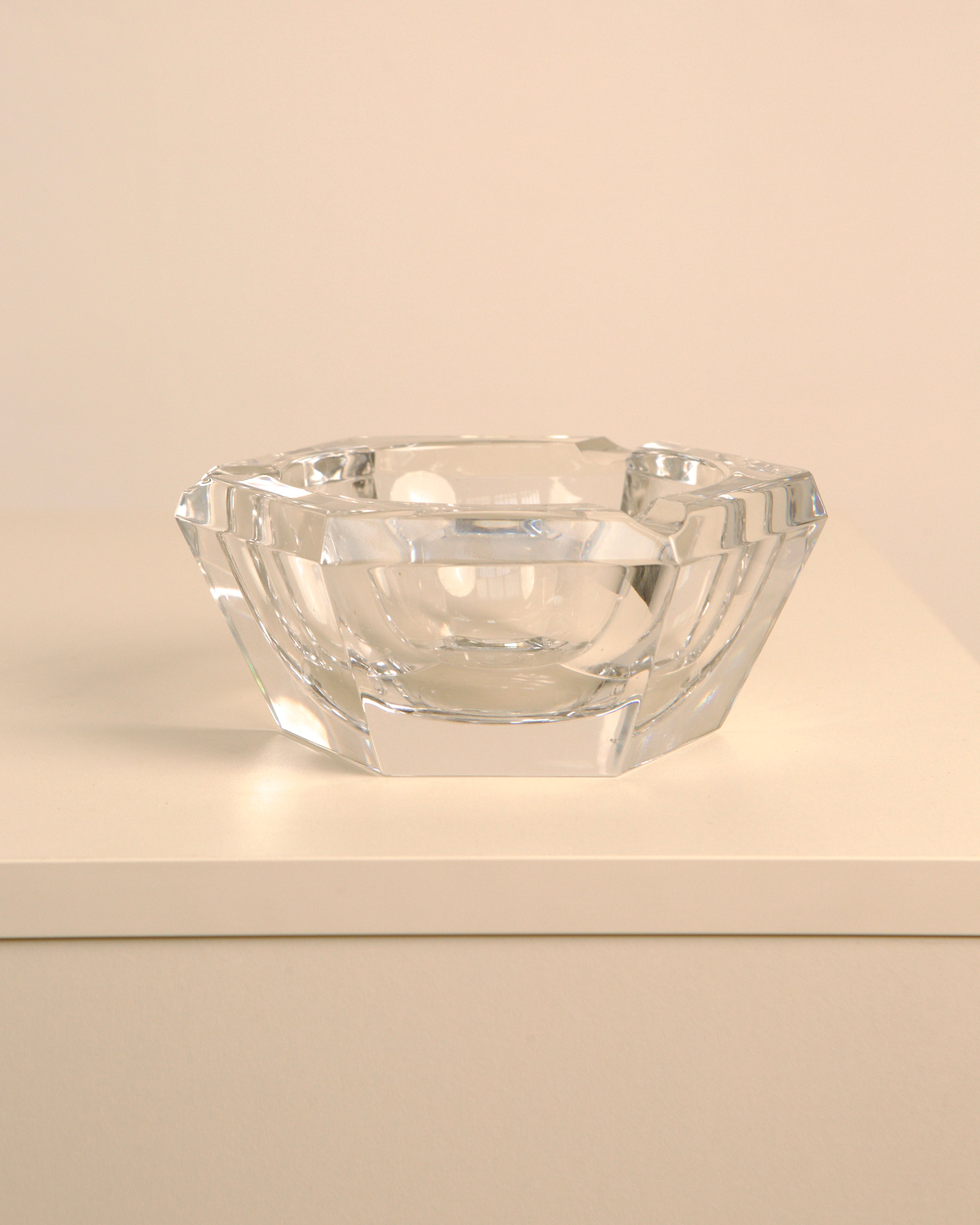 Cendrier en cristal italien "Diamant" des années 60