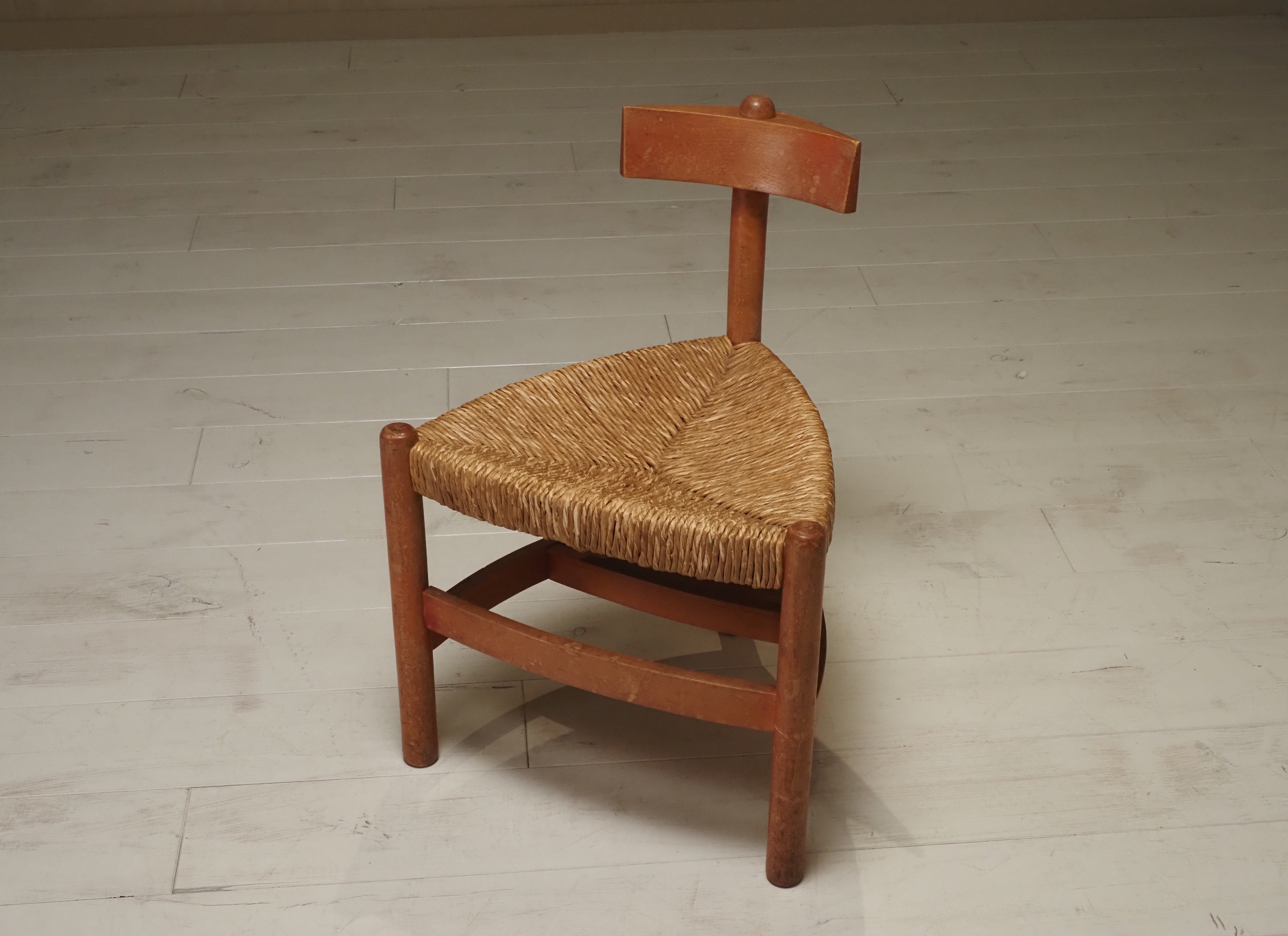Architectural Dutch 1960's wooden accent chair — additional view