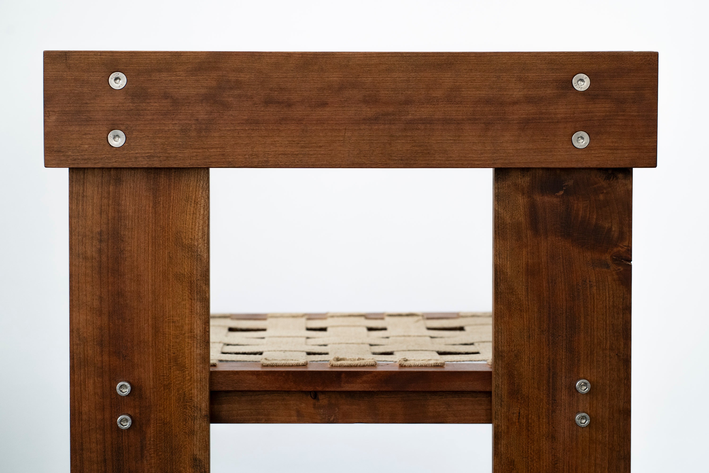 Overlap Arm Chair | DN_S2508 — close-up of woven fabric seat detail