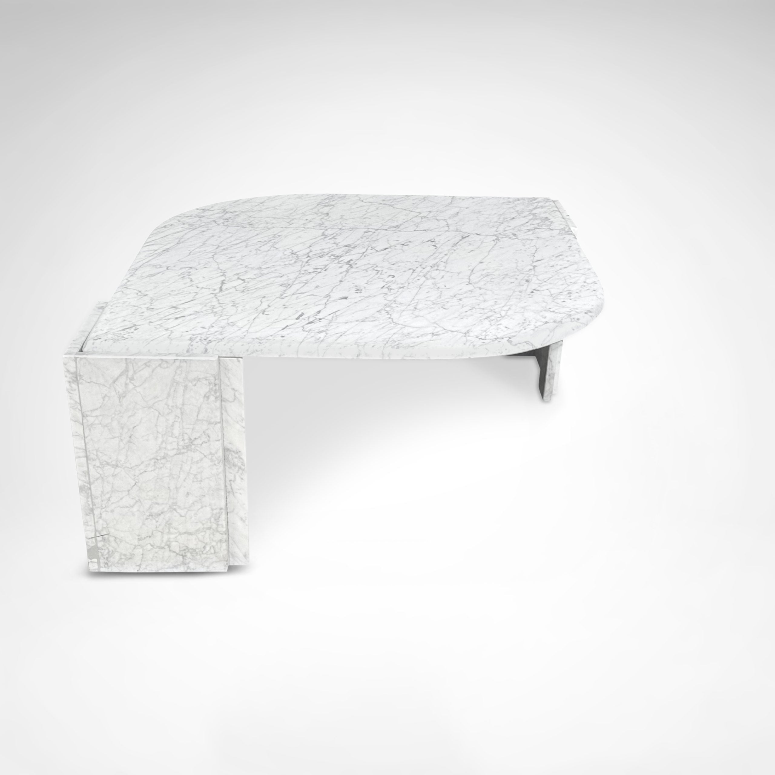 Low Table Carrara marble teardrop coffee table Germany 1980s