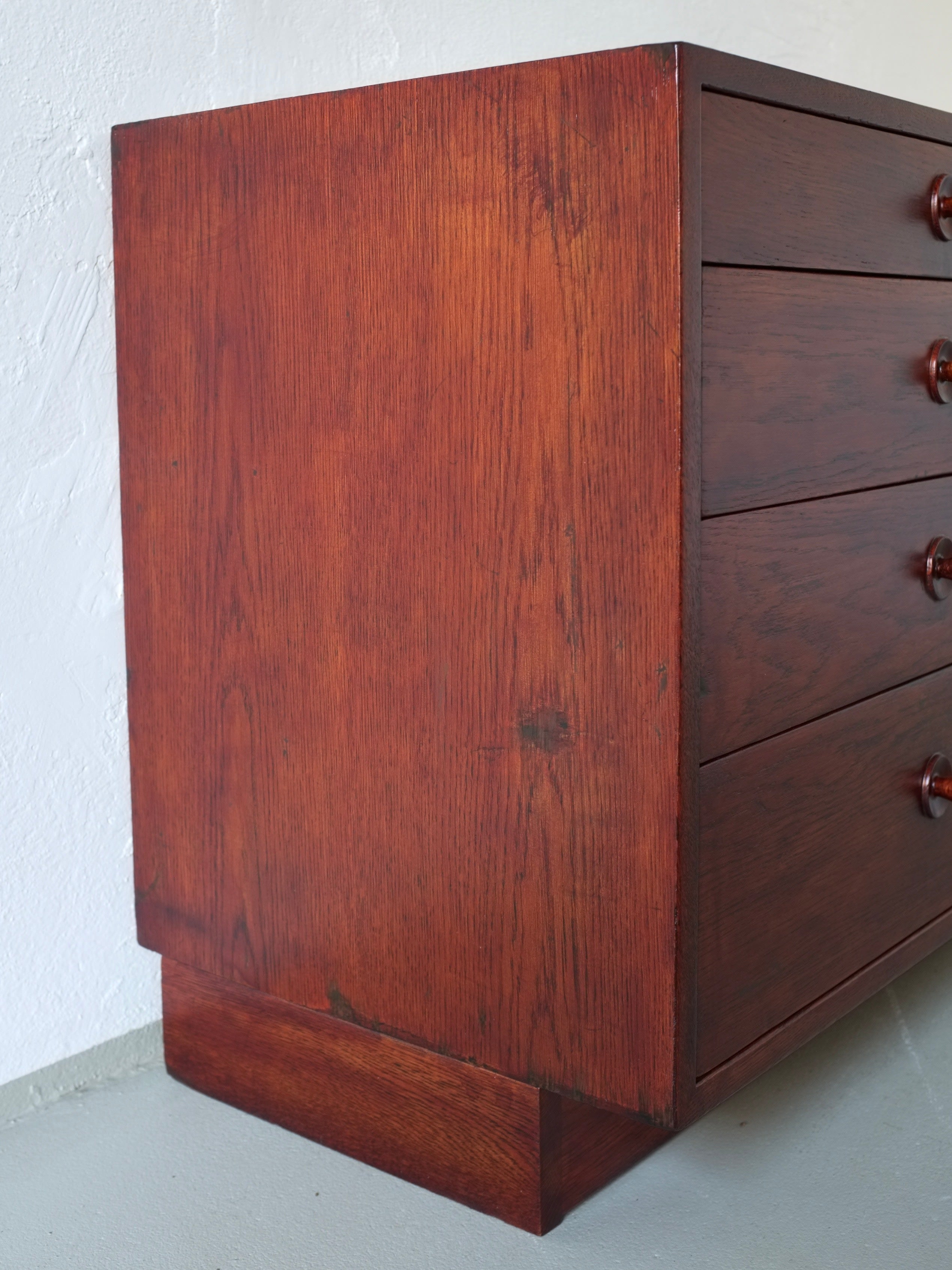 Chest of Drawers by Borge Mogensen for Karl Andersson's, Denmark 1950s — side view highlighting rich wood grain texture