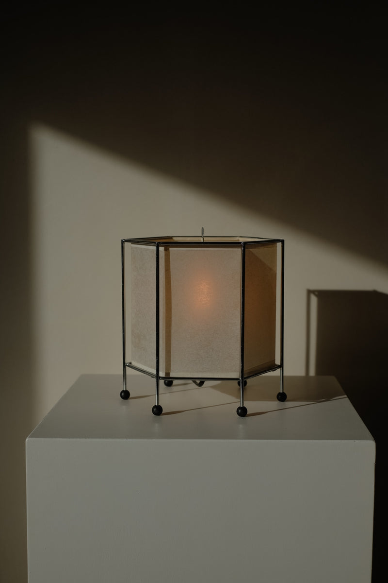 Japanese Rice Paper Table Lamp by septembre studios | The Oblist — handcrafted rice paper, modern design