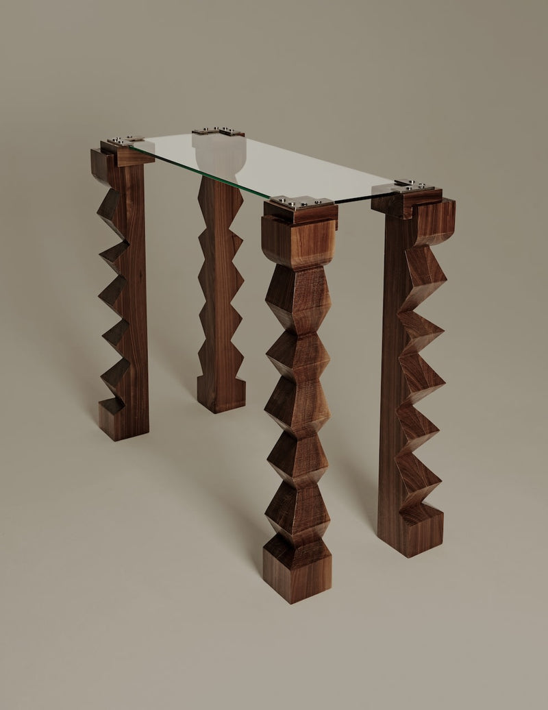 Attimo Console Table by Animate Objects | The Oblist — walnut wood, modern design