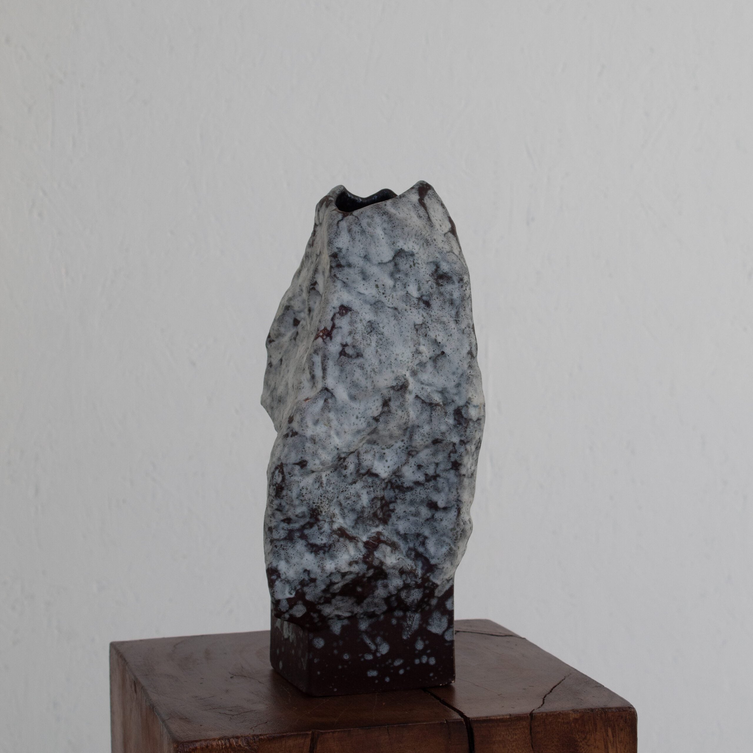 German Ceramic Vase with Sculptural Form — side angle