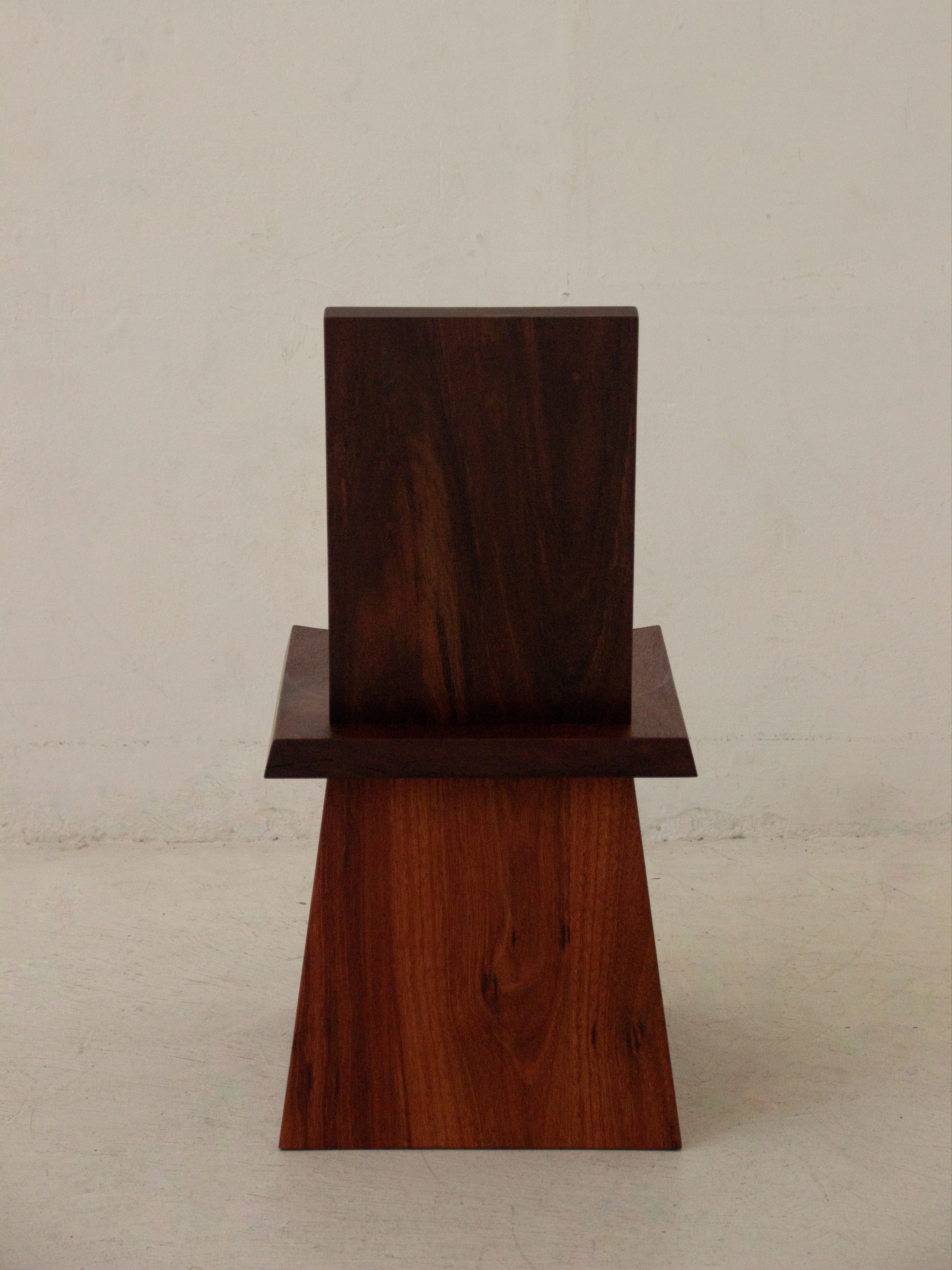 Waiting Chair — front view of handcrafted wooden design