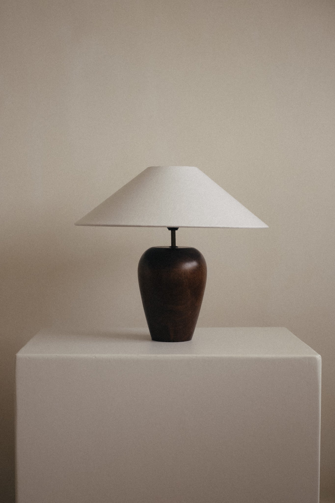 Mid-Century Modern Wooden Table Lamp — alternate view