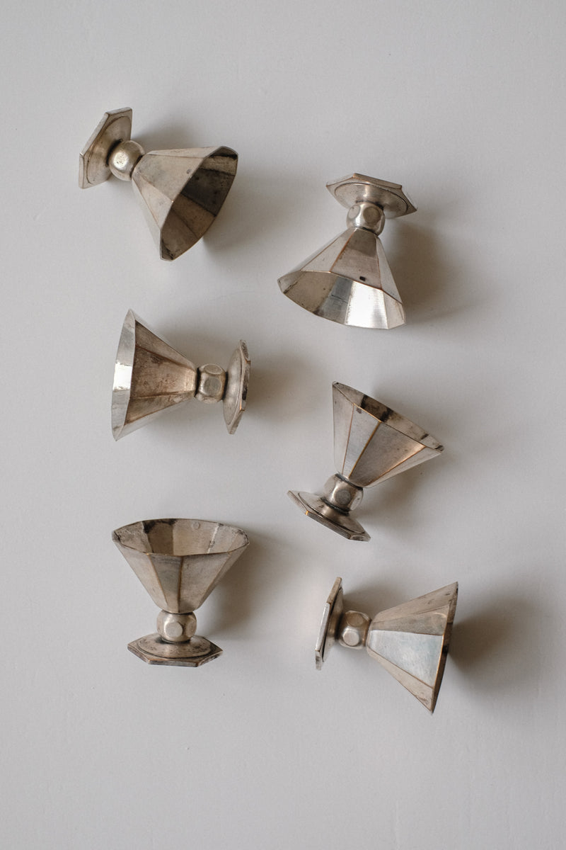 Art Deco Small Cups by septembre studios | The Oblist — metal, handcrafted