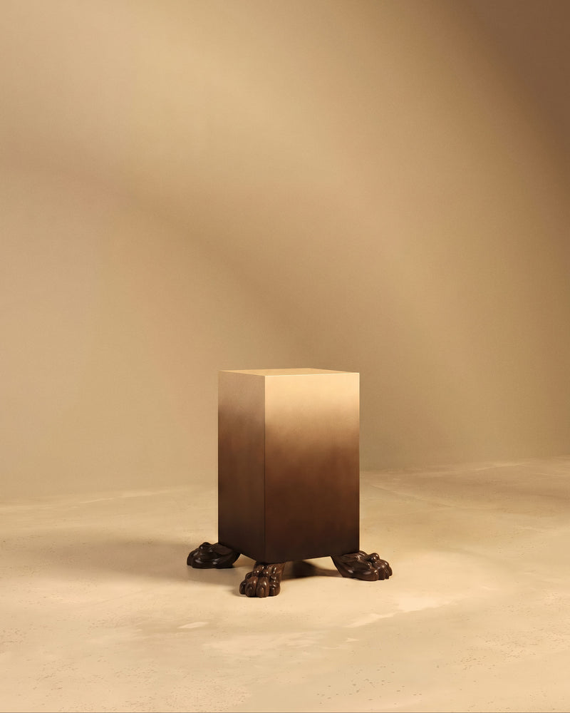 CLAW Plinth I in Hand-Finished Ombré with Paw Feet — lifestyle setting