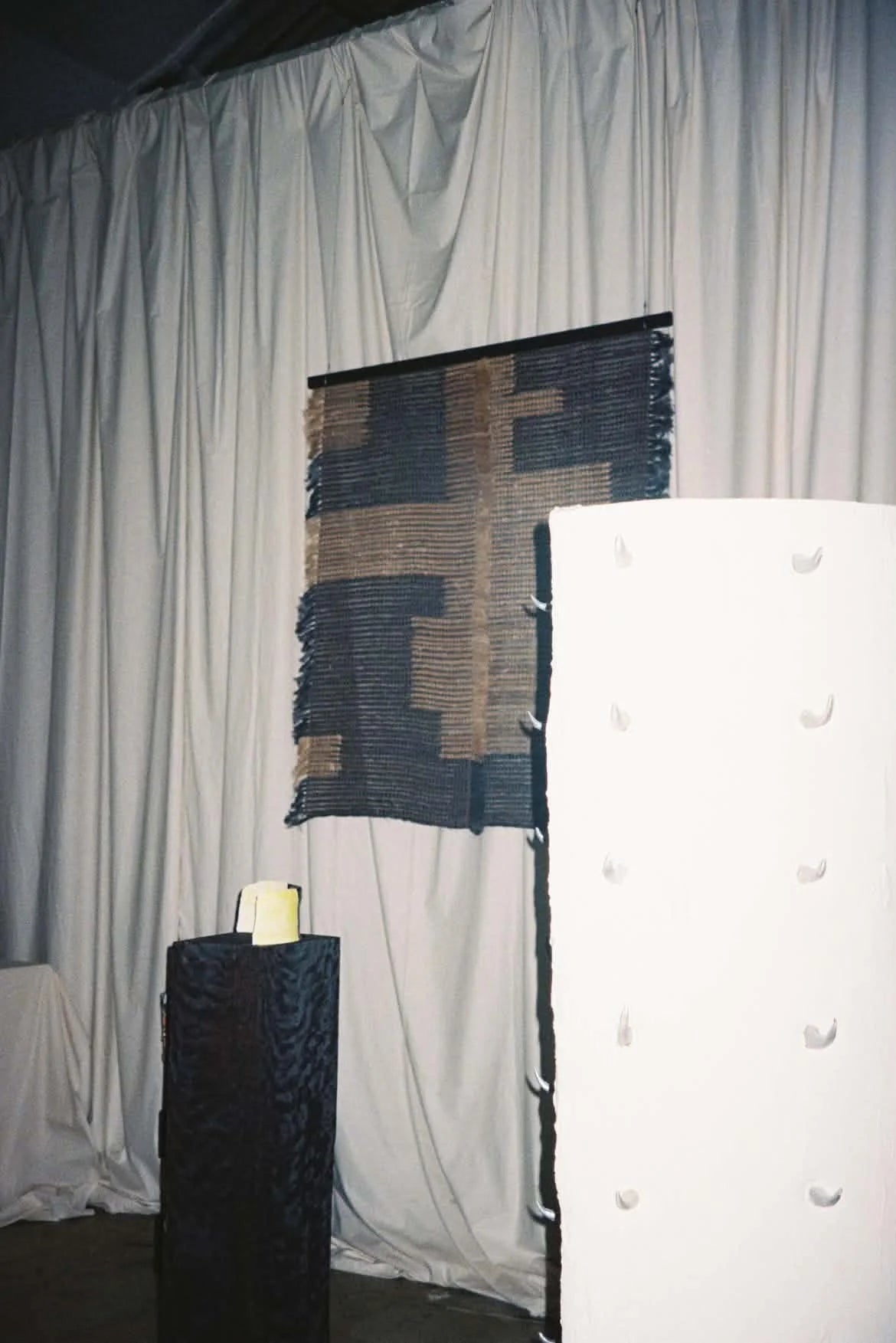 Night Path Woven Wall Hanging — side angle