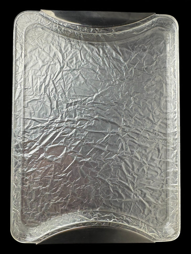 Willy Rizzo Style Ice Effect Lucite Tray, Italy, circa 1970's — top view highlighting textured lucite surface