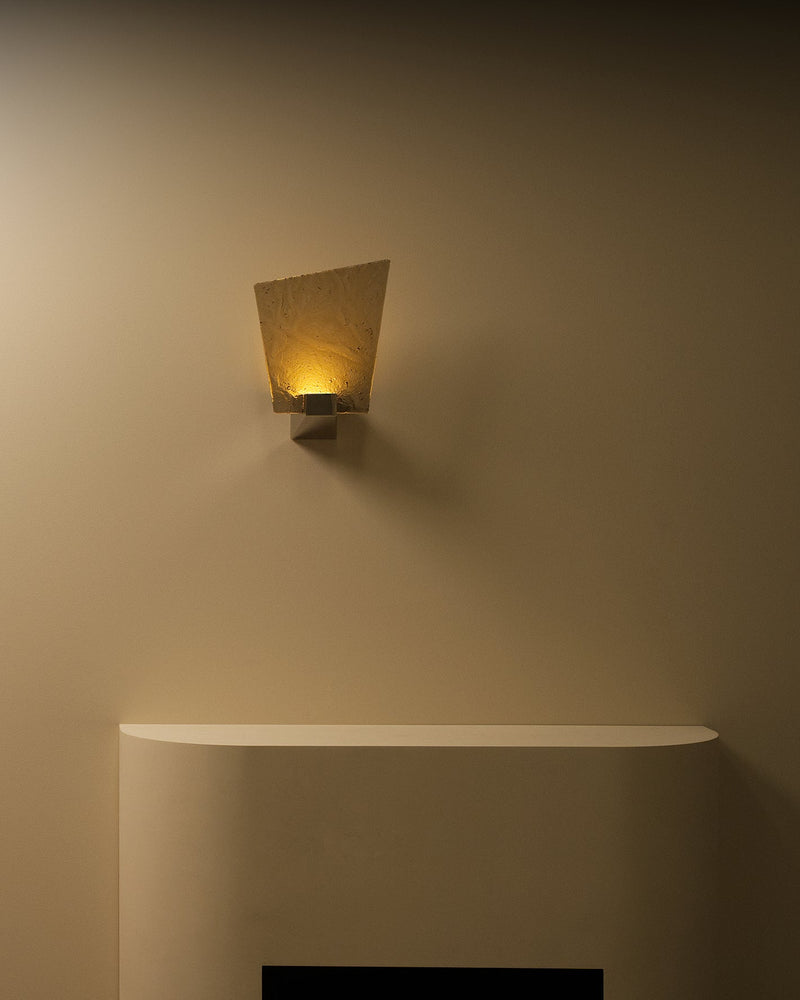CTO Lighting Relic wall light with textured glass shade and warm glow
