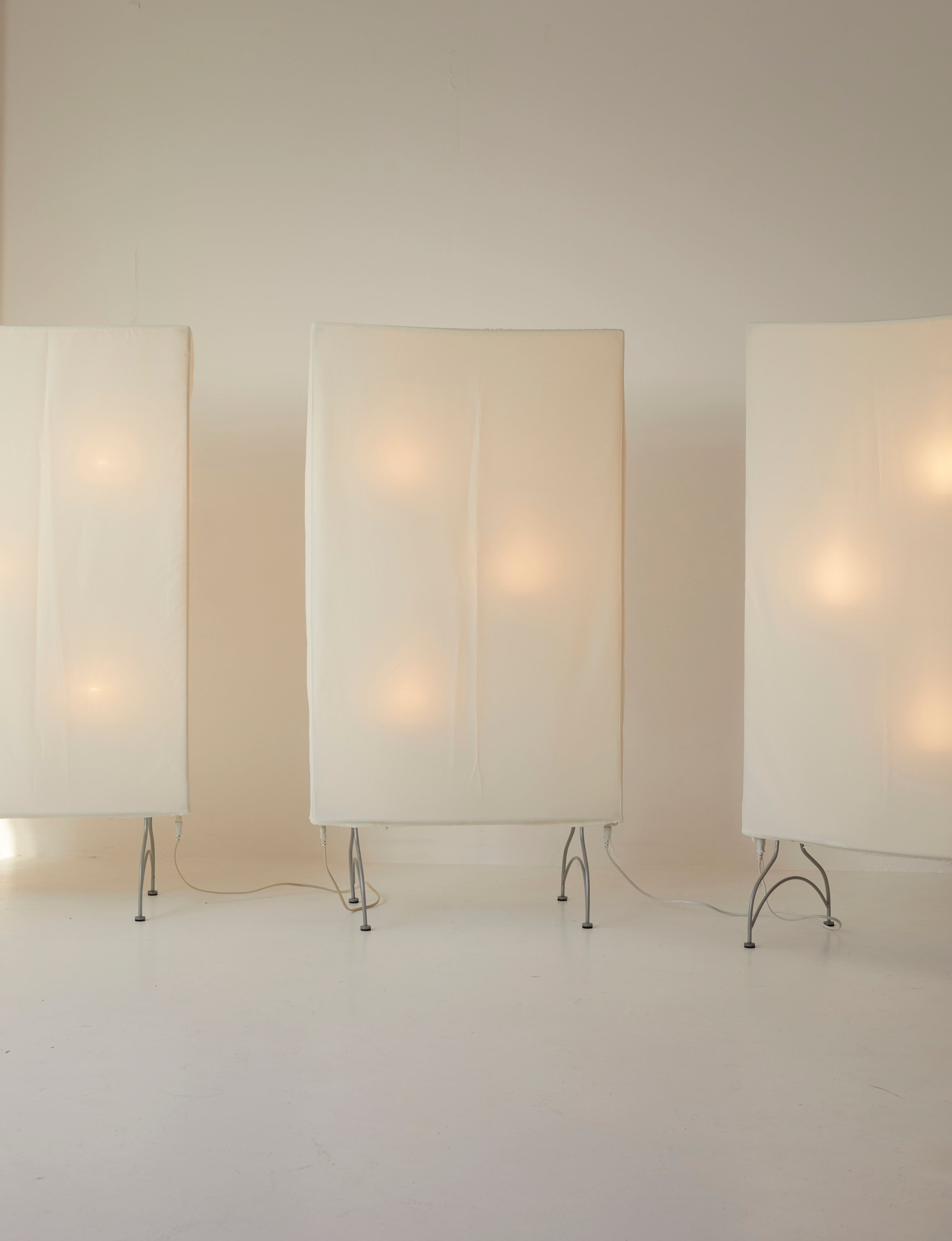 Dimmable Light Screen / Floor Lamp / Room Divider in Removable Fabric C. 2000