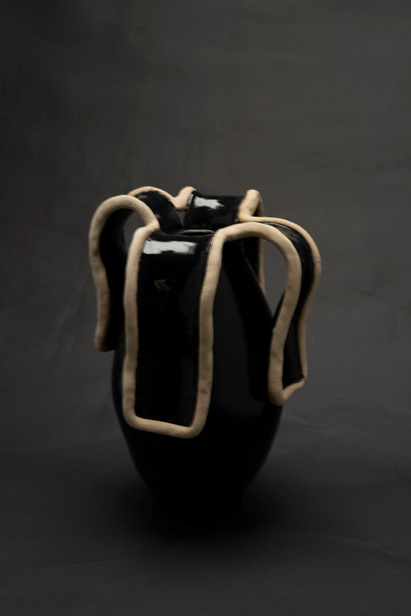 Vase 7/8 Navy Blue Ceramic Collection