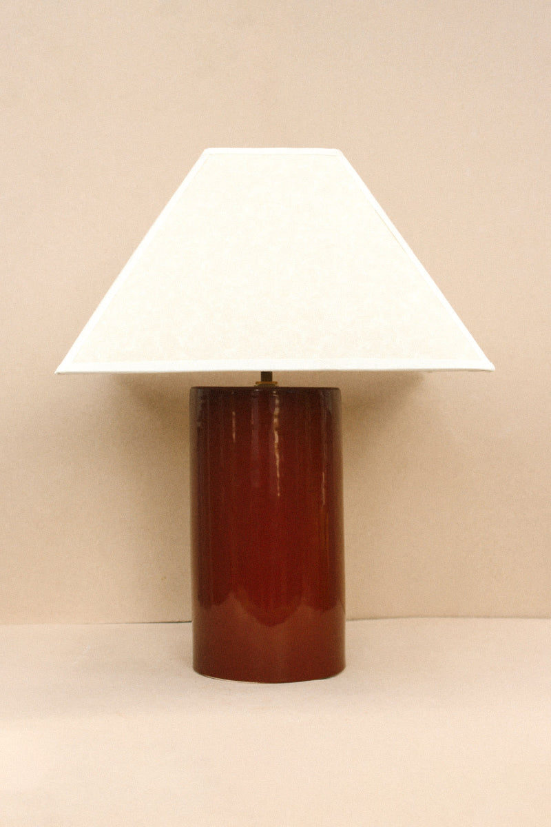 Hacienda Lamp (Cacao) by Casa Veronica | The Oblist — handcrafted ceramic, warm brown color