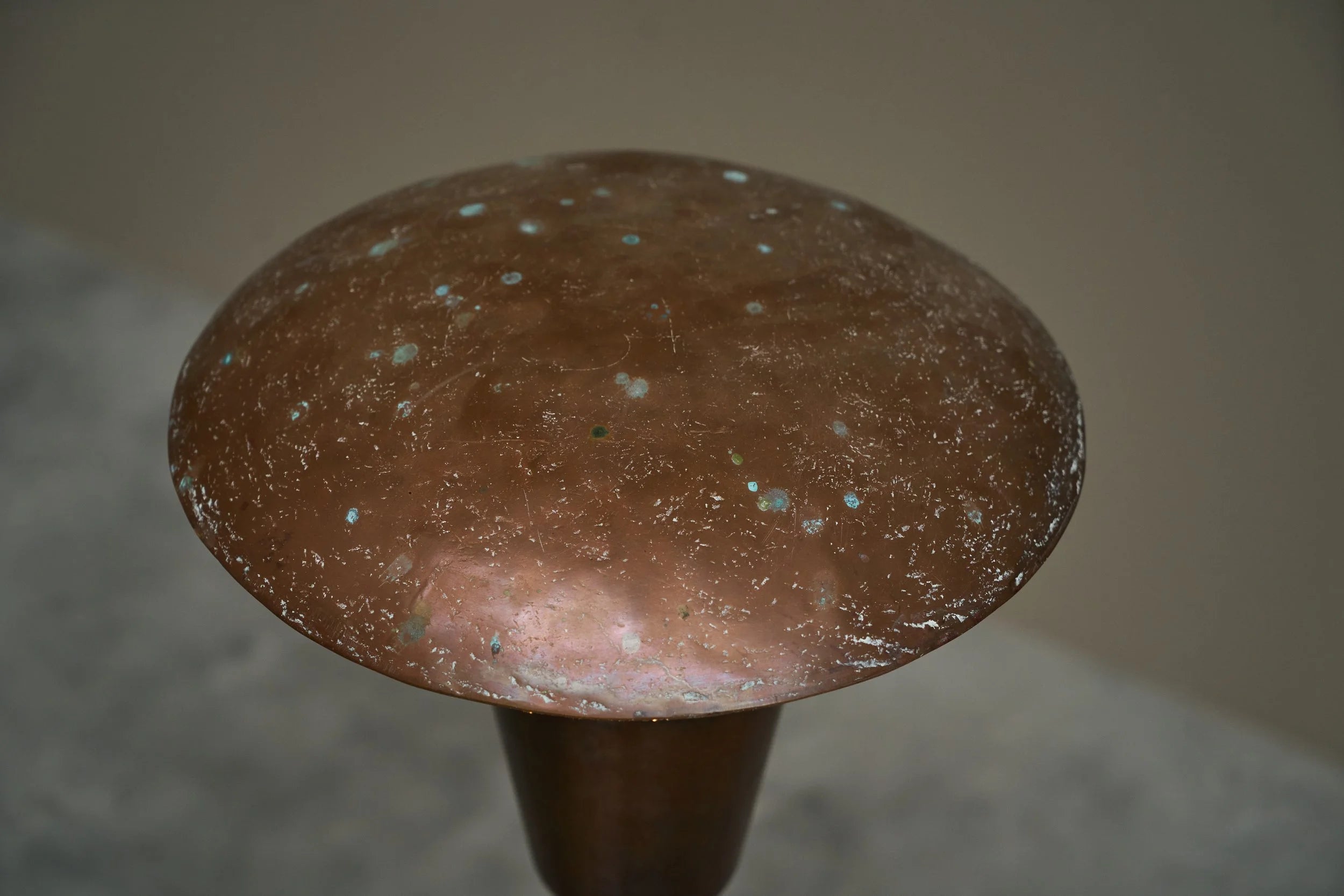 Unique Floor Lamp in Patinated Copper 1960s — lifestyle setting