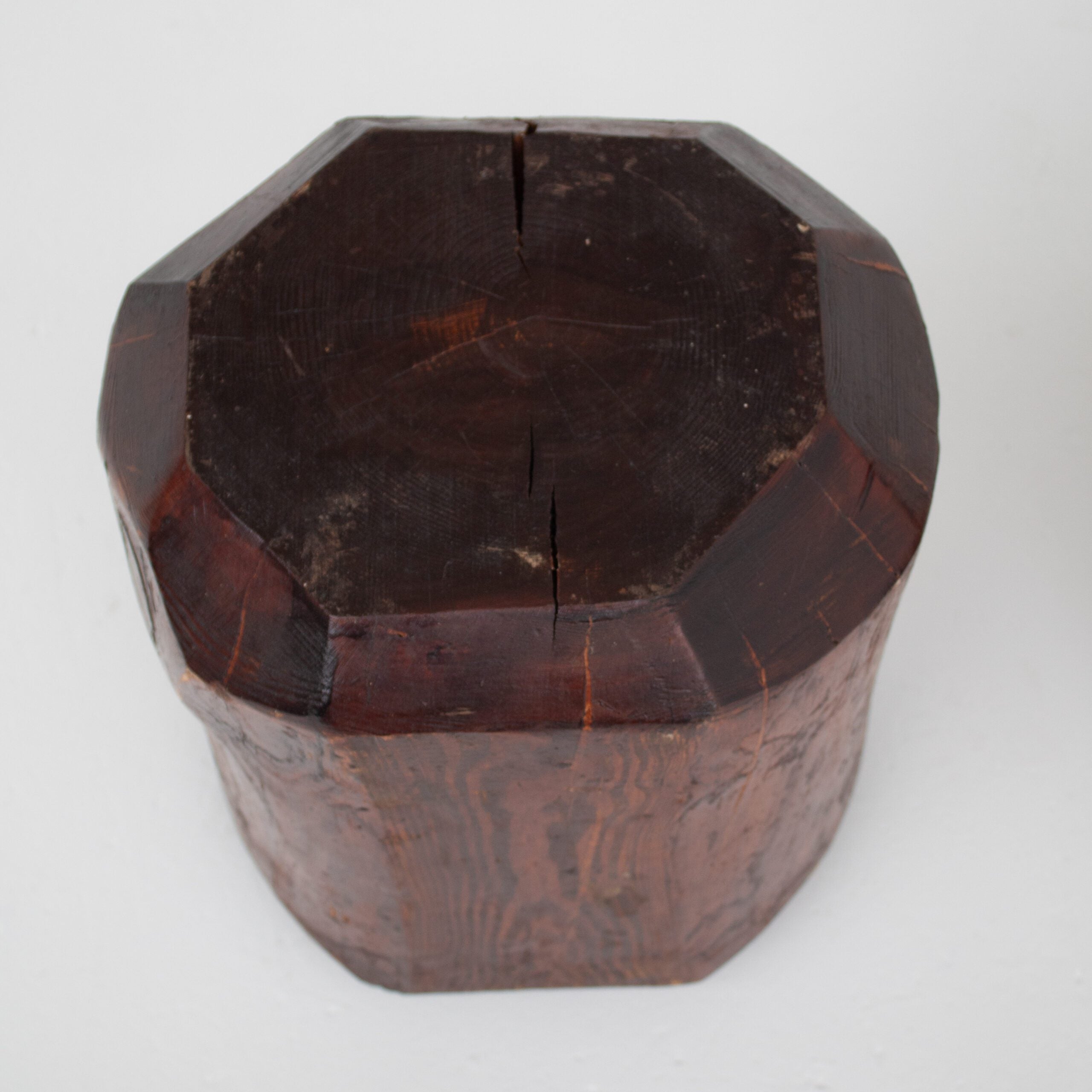 Sculptural Solid Wood Stools – Pair of Two Primitive Blocks — view 9