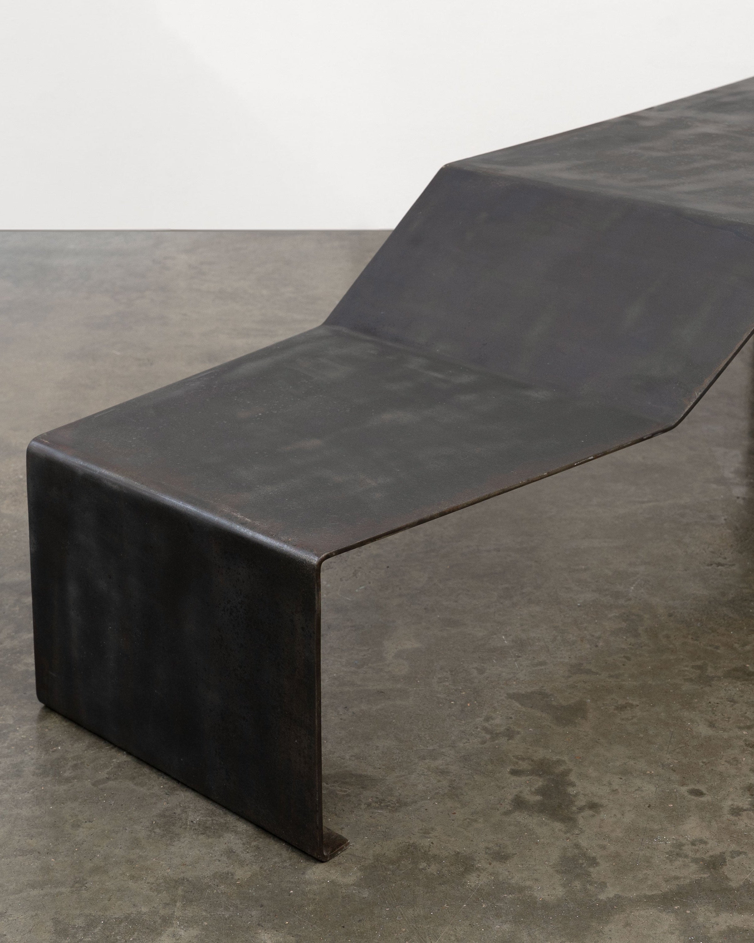 Large Patinated Steel Bench / Coffee Table