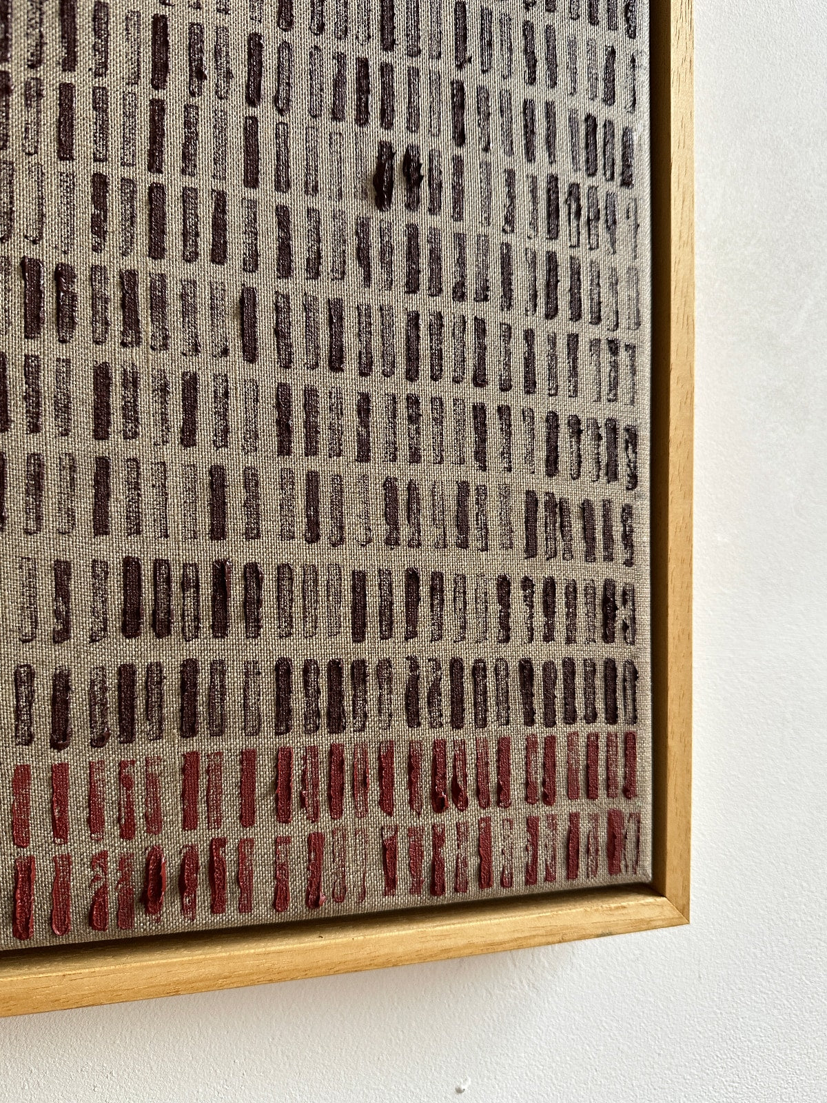 'Horizon Indian Red - Reversed Turf' Painting — lifestyle setting