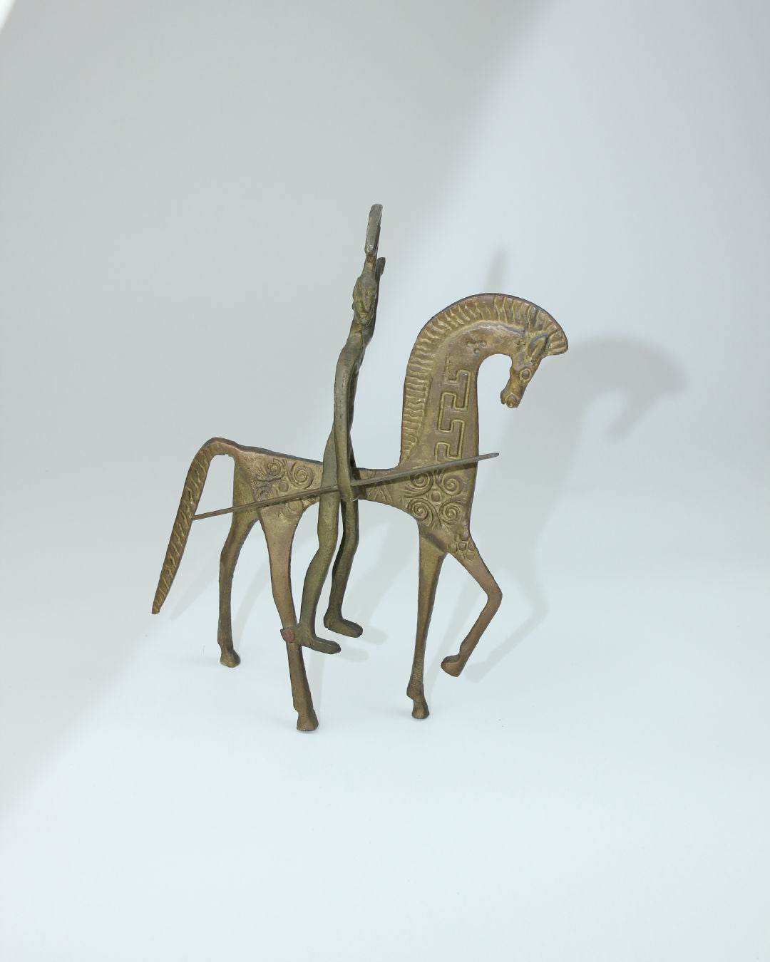 Brass Sculpture Mid-20th Century — side angle showing intricate details and form