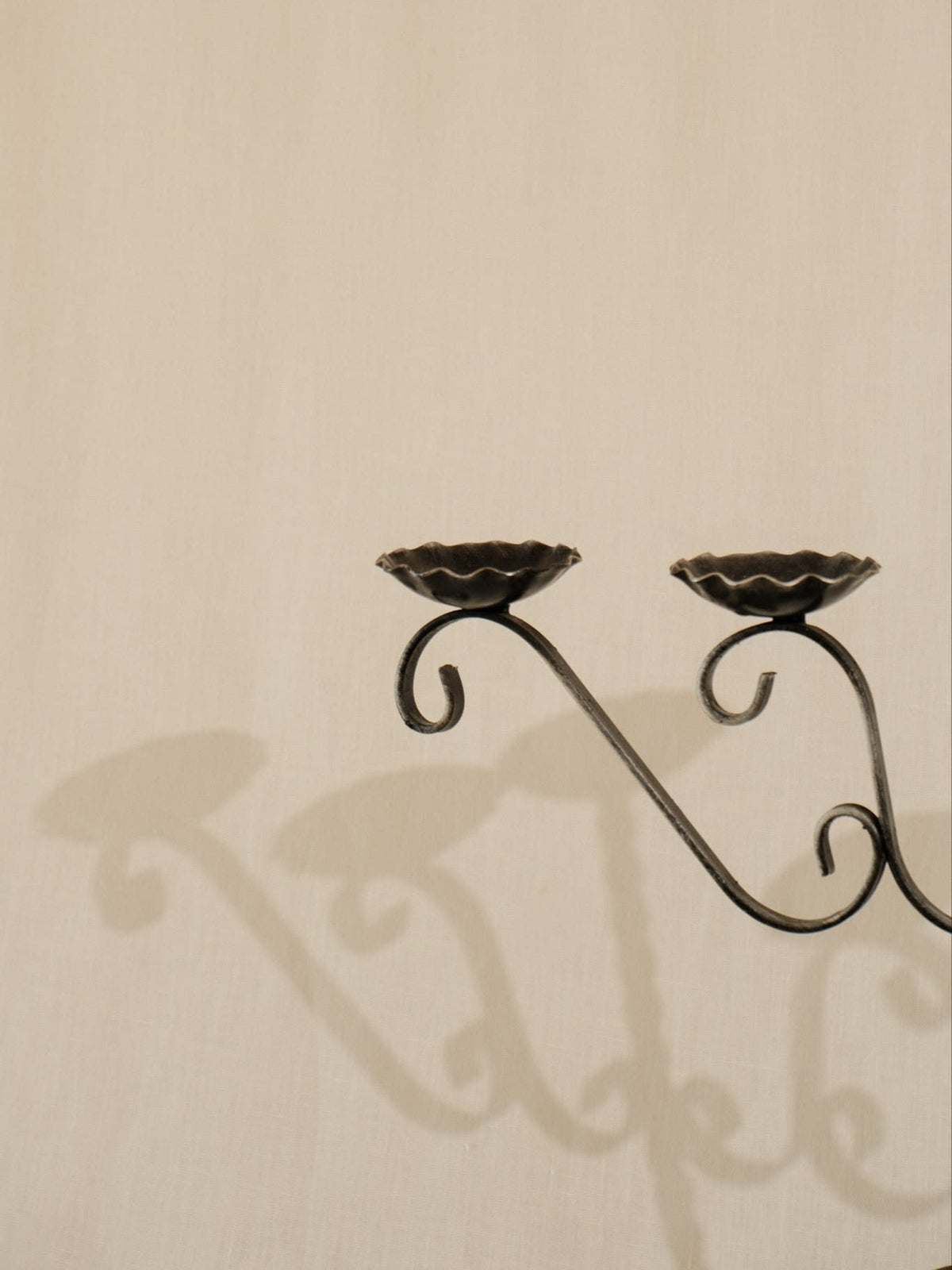 Large Vintage Wrought Iron Five-Candle Candelabra, 1970s — alternate view