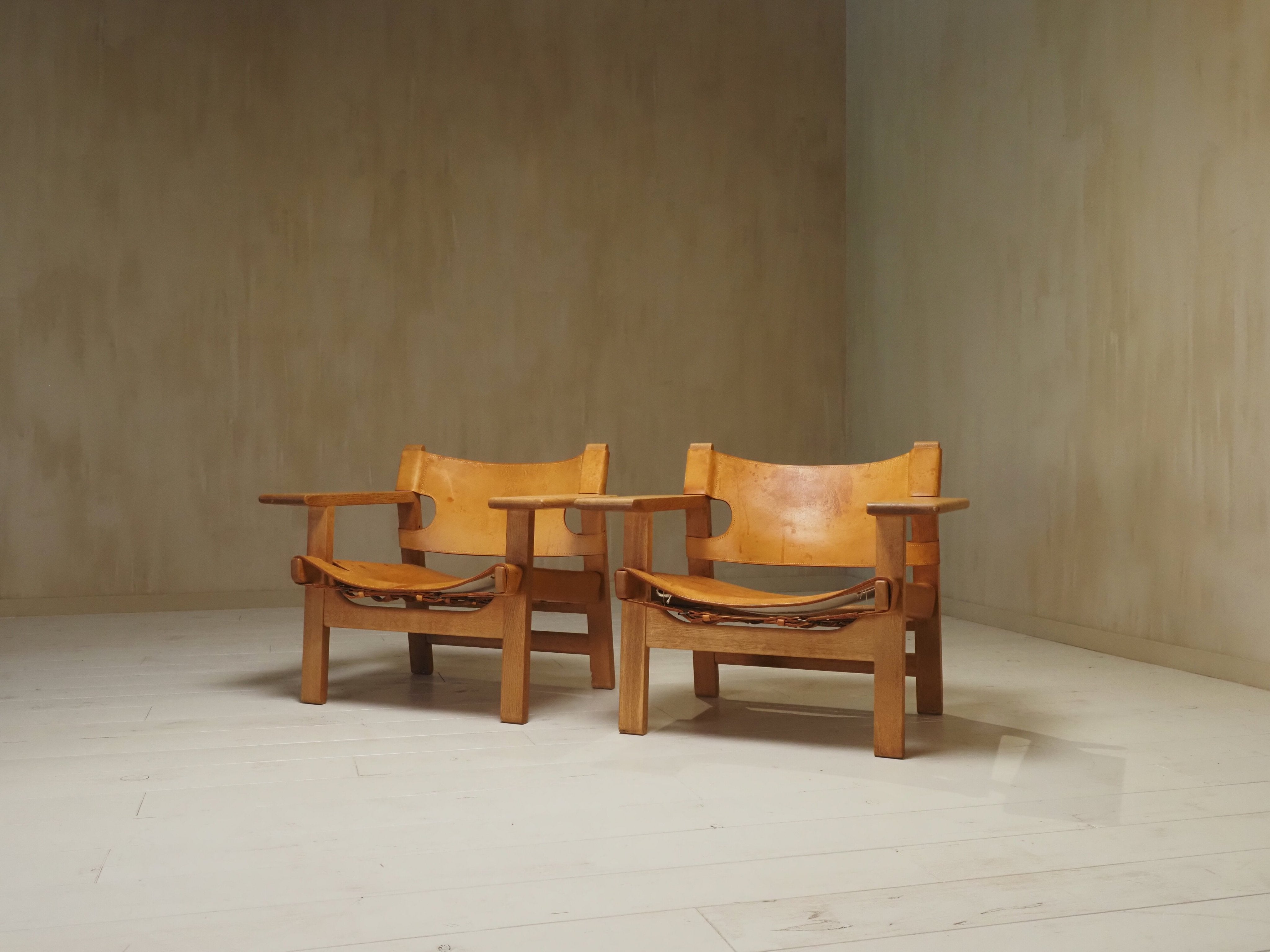 Pair of Børge Mogensen Spanish Chairs, 1960s — alternate view