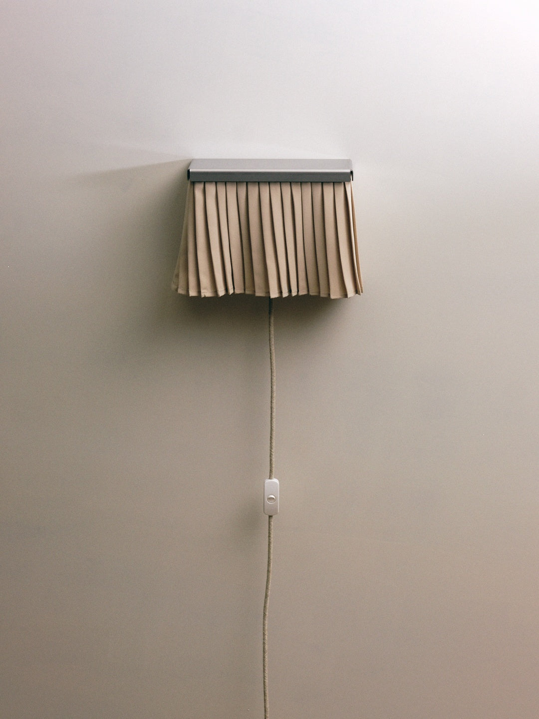 Pleated Wall Scone - Lighting in Metal and Fabric — close-up