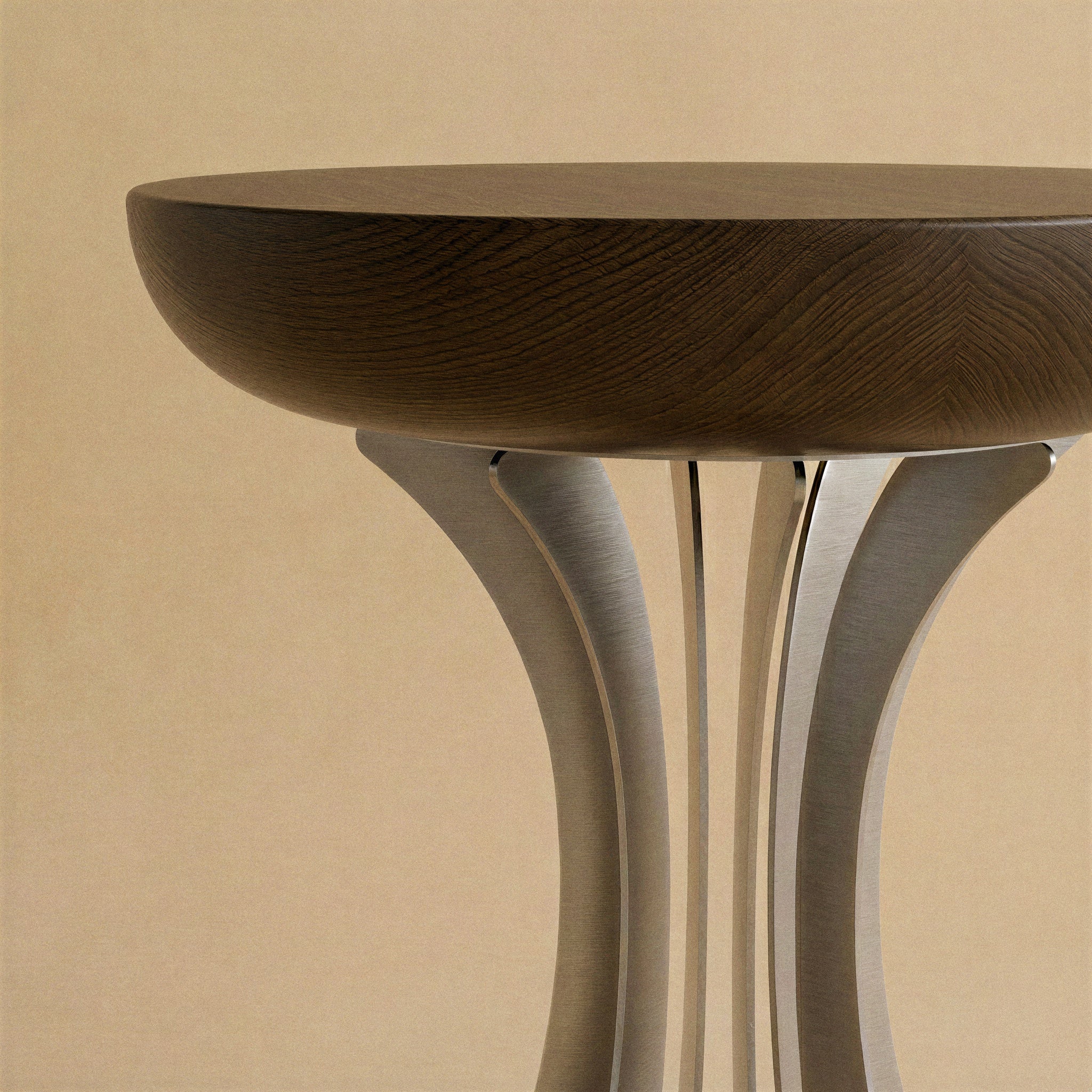 Fibonacci Stainless Steel Side Table — lifestyle setting