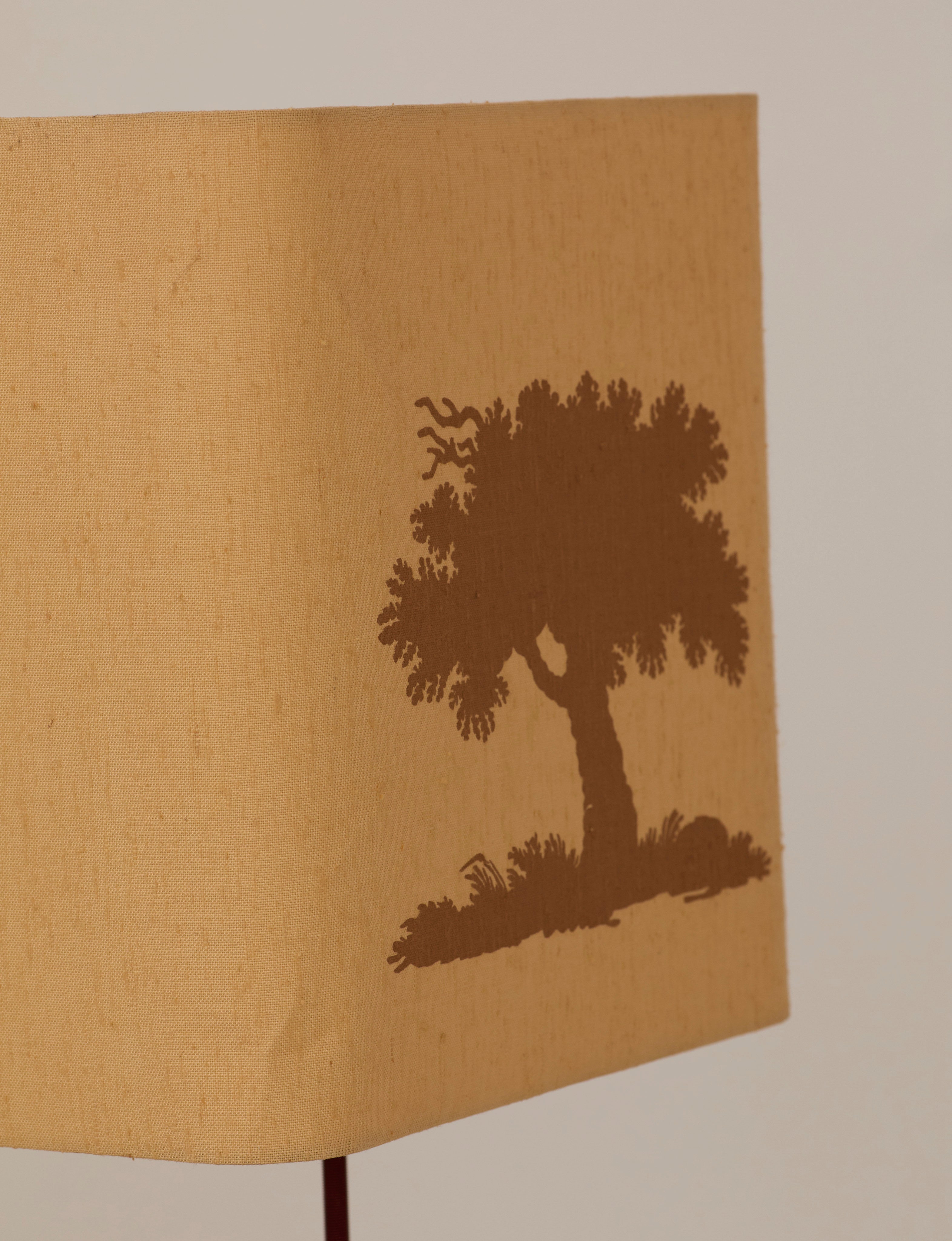 Maison Regain Table Lamp in Solid Elm. Vintage, Circa 1980. — in context