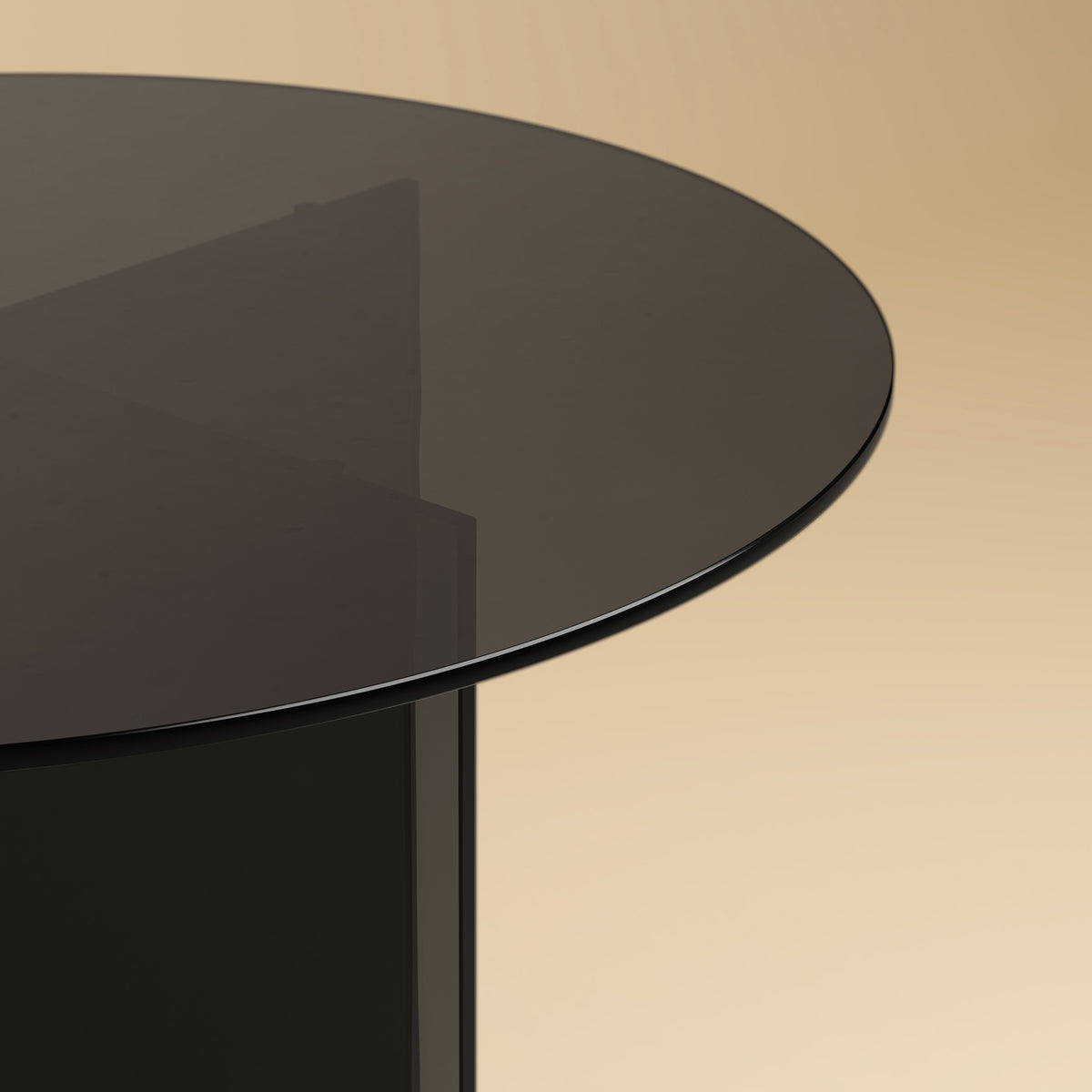 Round Glass Dining Table - YURI Series — alternate view