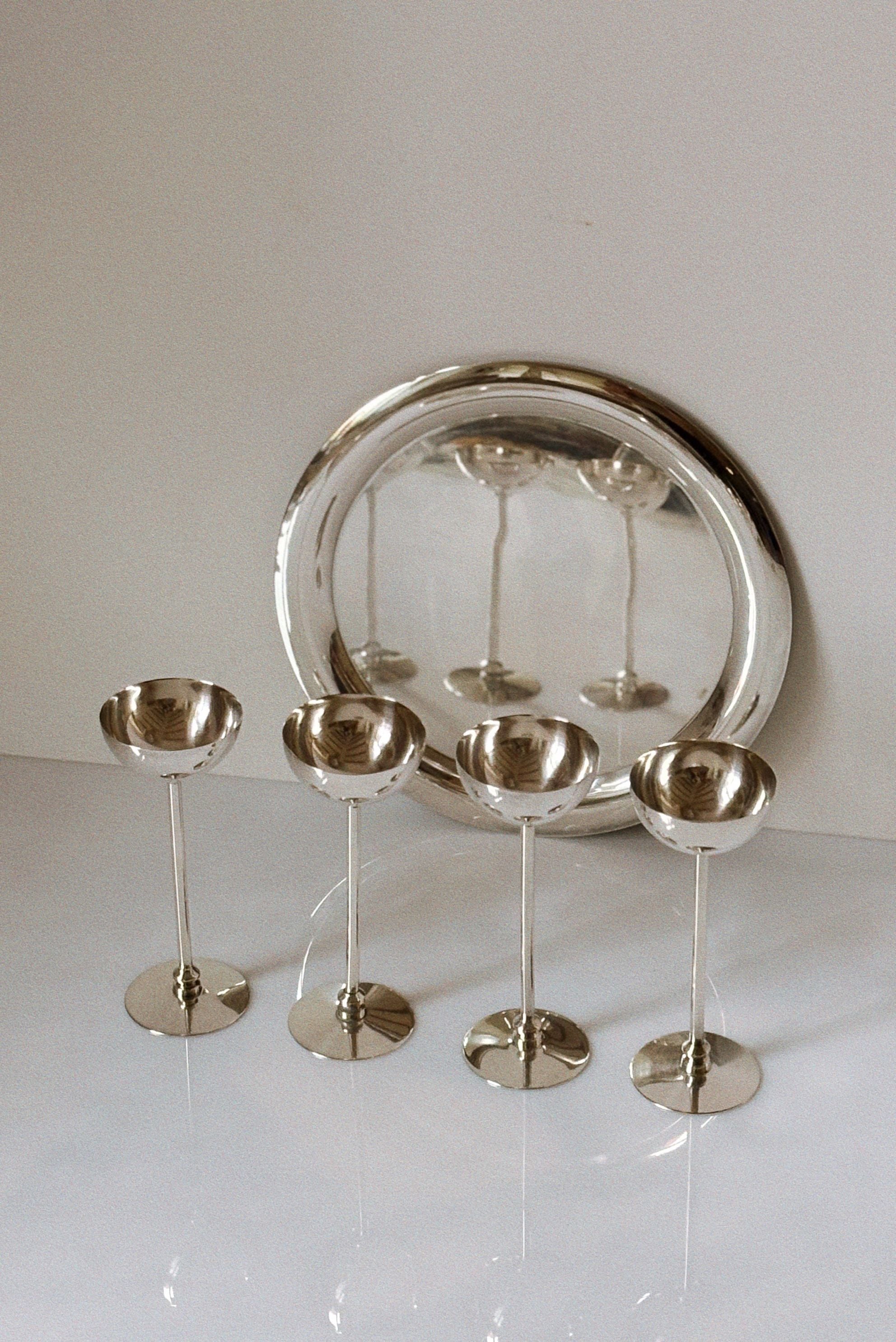 Silver Plated Server Set, Poland 70s