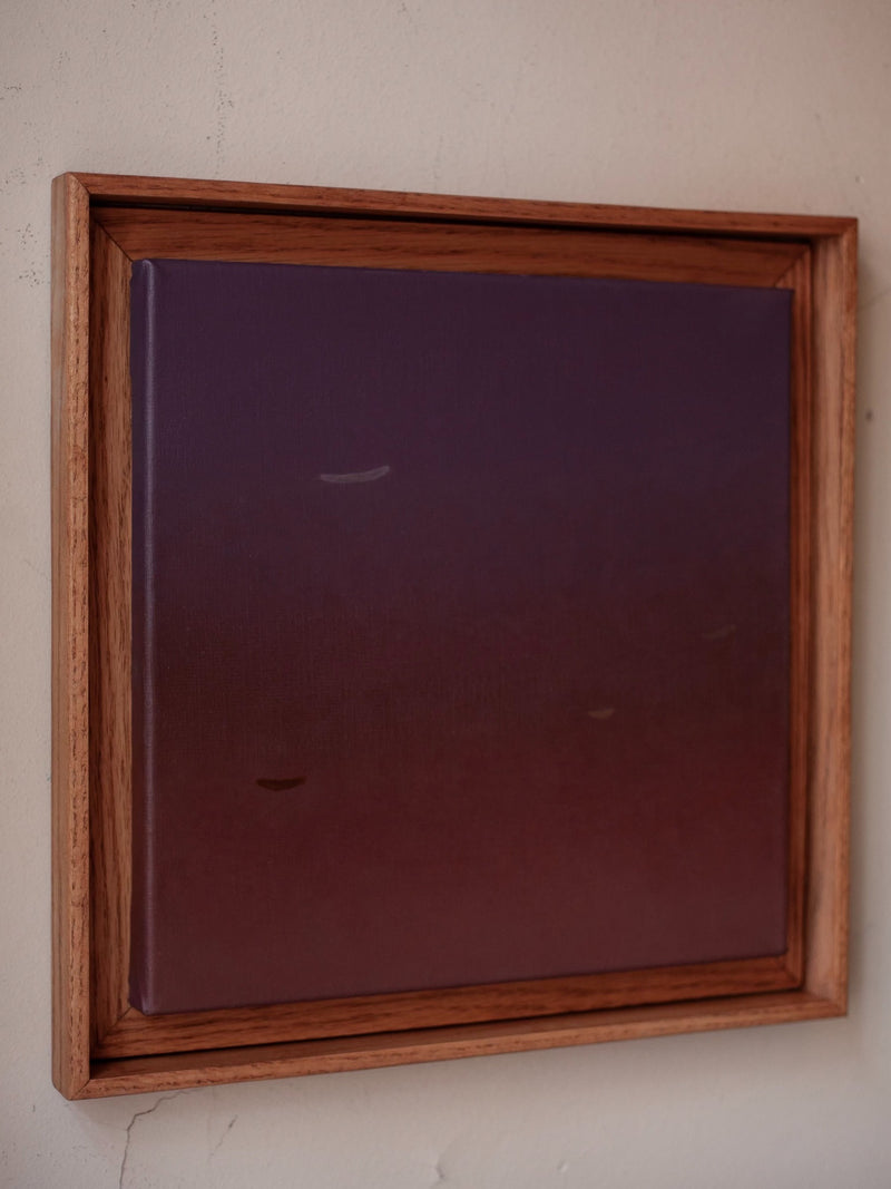 Midlight Sky #3 Painting — close-up of deep purple canvas in wooden frame