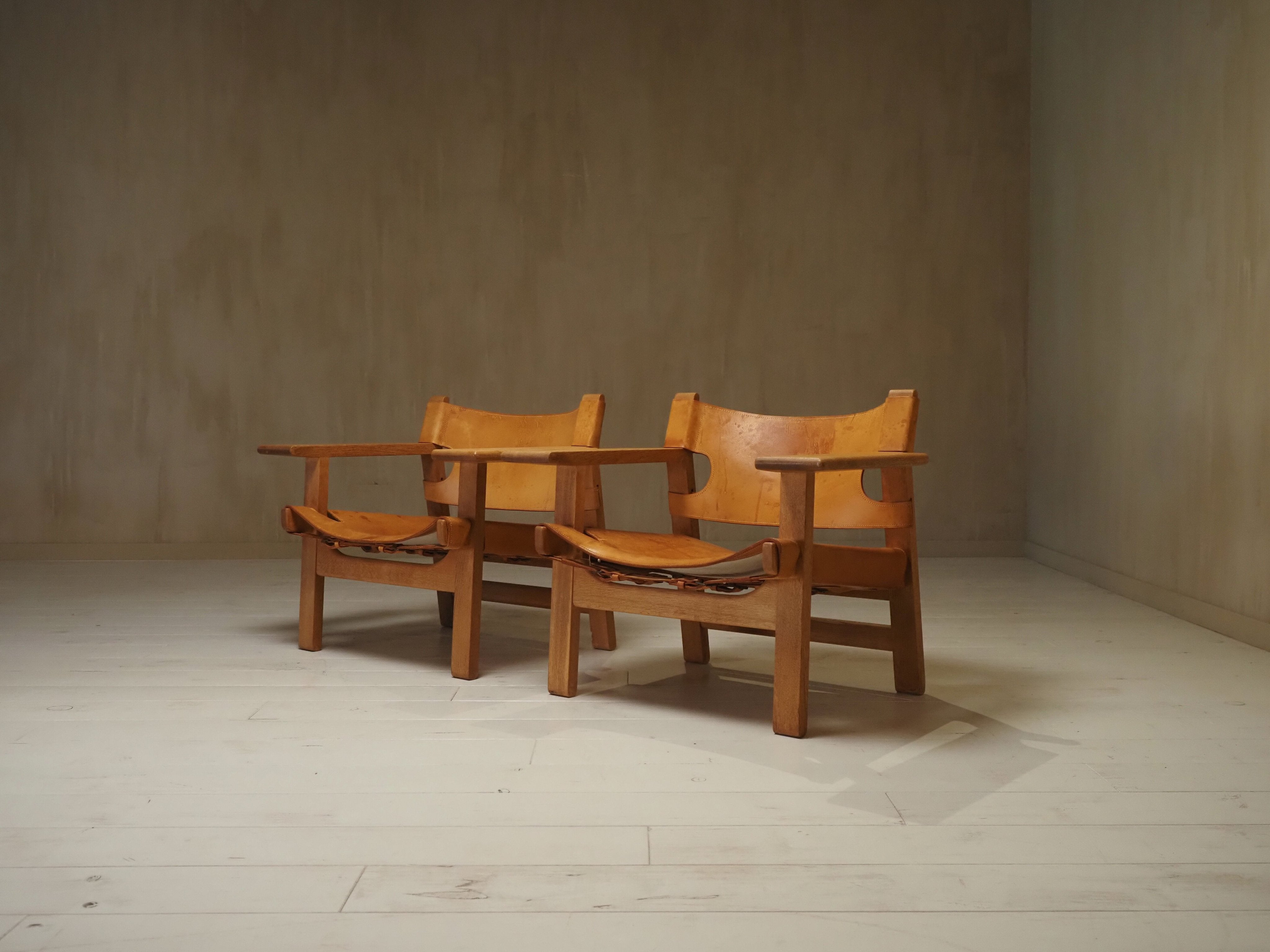 Pair of Børge Mogensen Spanish Chairs, 1960s — in context
