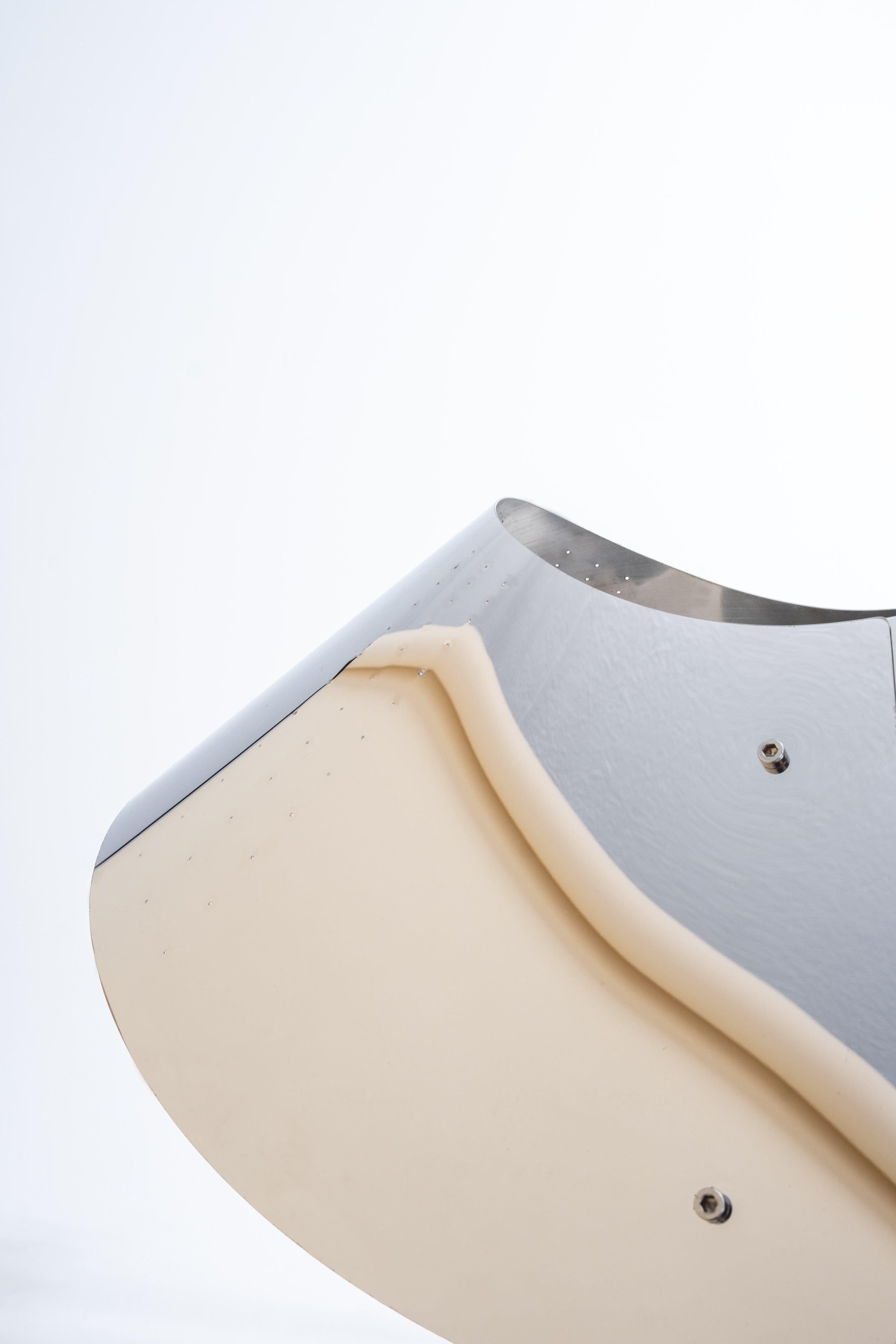 Fold Table Lamp in Stainless Steel — detail view