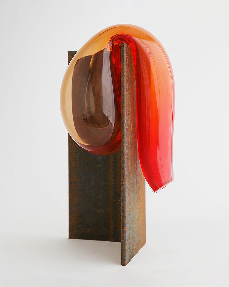 Calescent II' Sculpture by Lisa Sacco by ZAROLAT | The Oblist — glass and metal, modern design