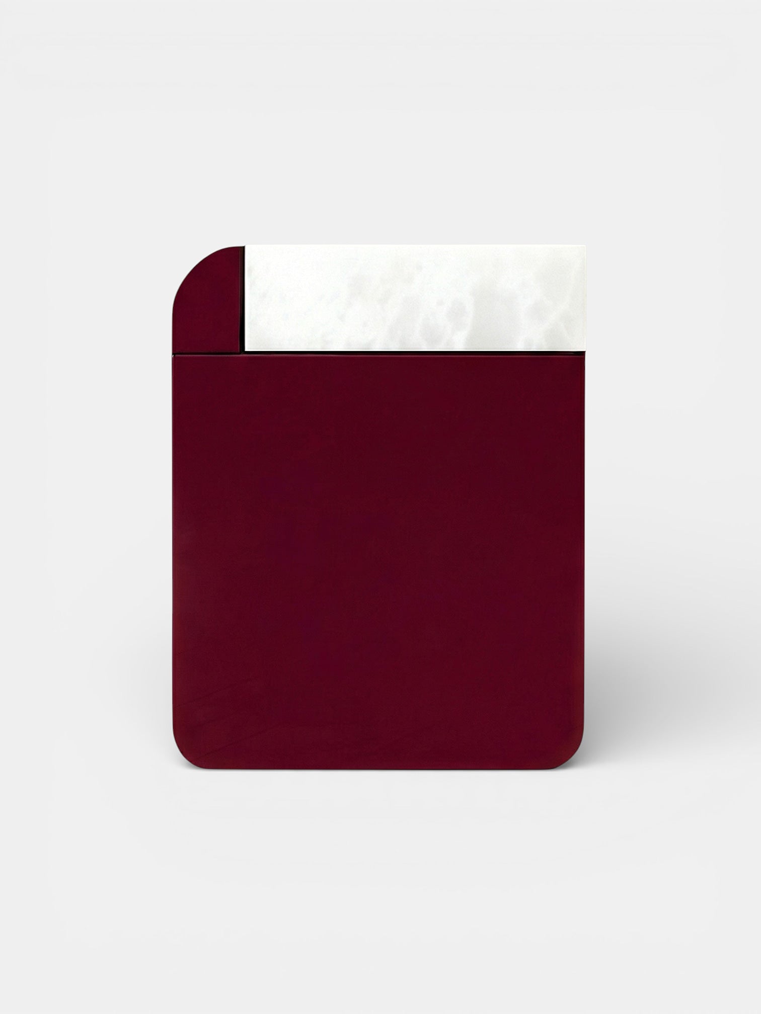 "Amo" Bordeaux and White Onyx Table by Marbera | The Oblist