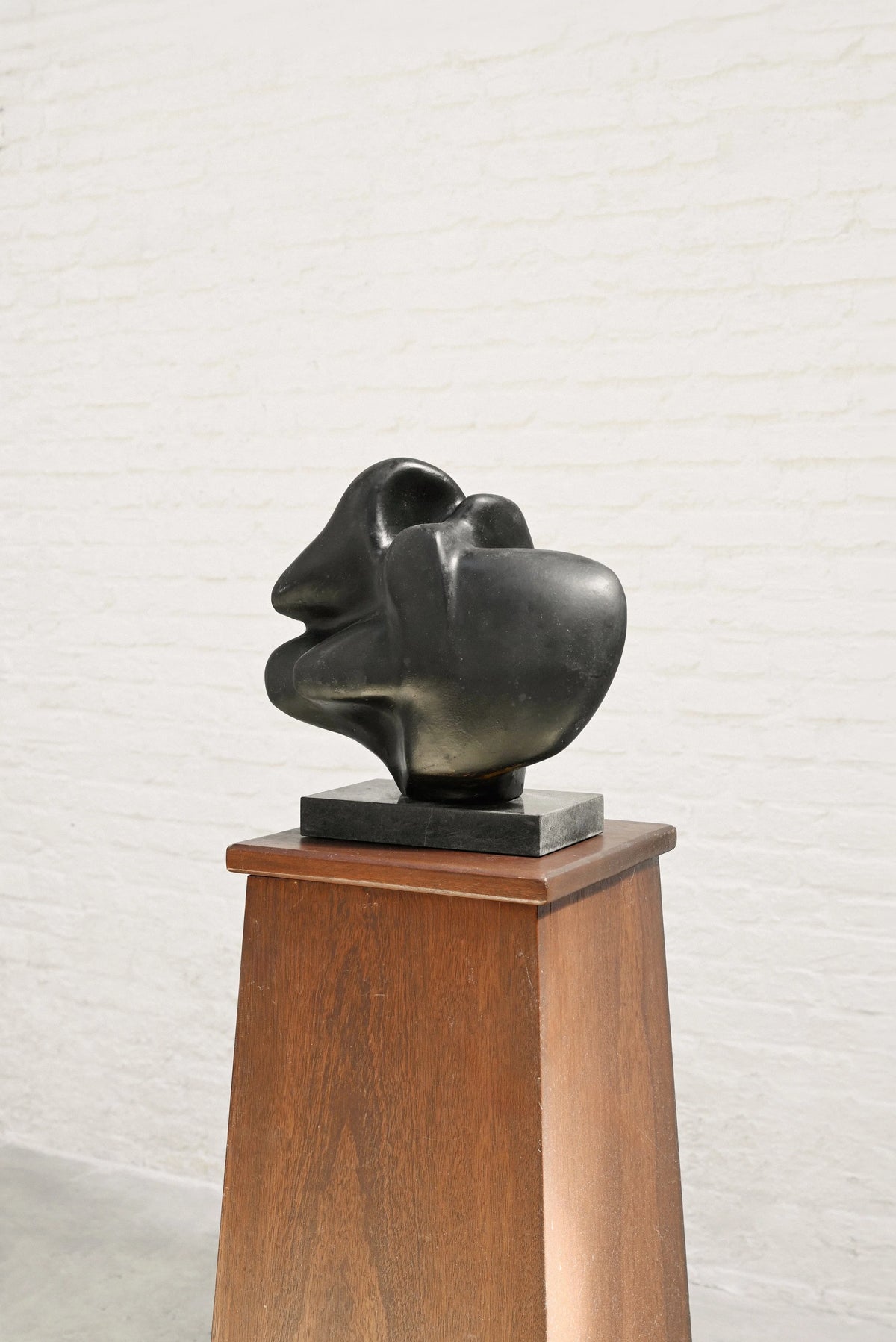 Abstract Black Terracotta Sculpture, 1960's — detail view