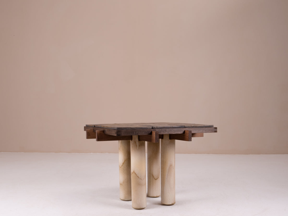 Wabi Sabi Side Table in Wood & Clay - Dark Edition — view 9