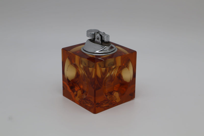 Lighter by Antonio Imperatore, orange murano glass, Italy, 1970 | The Oblist — orange glass, vintage design