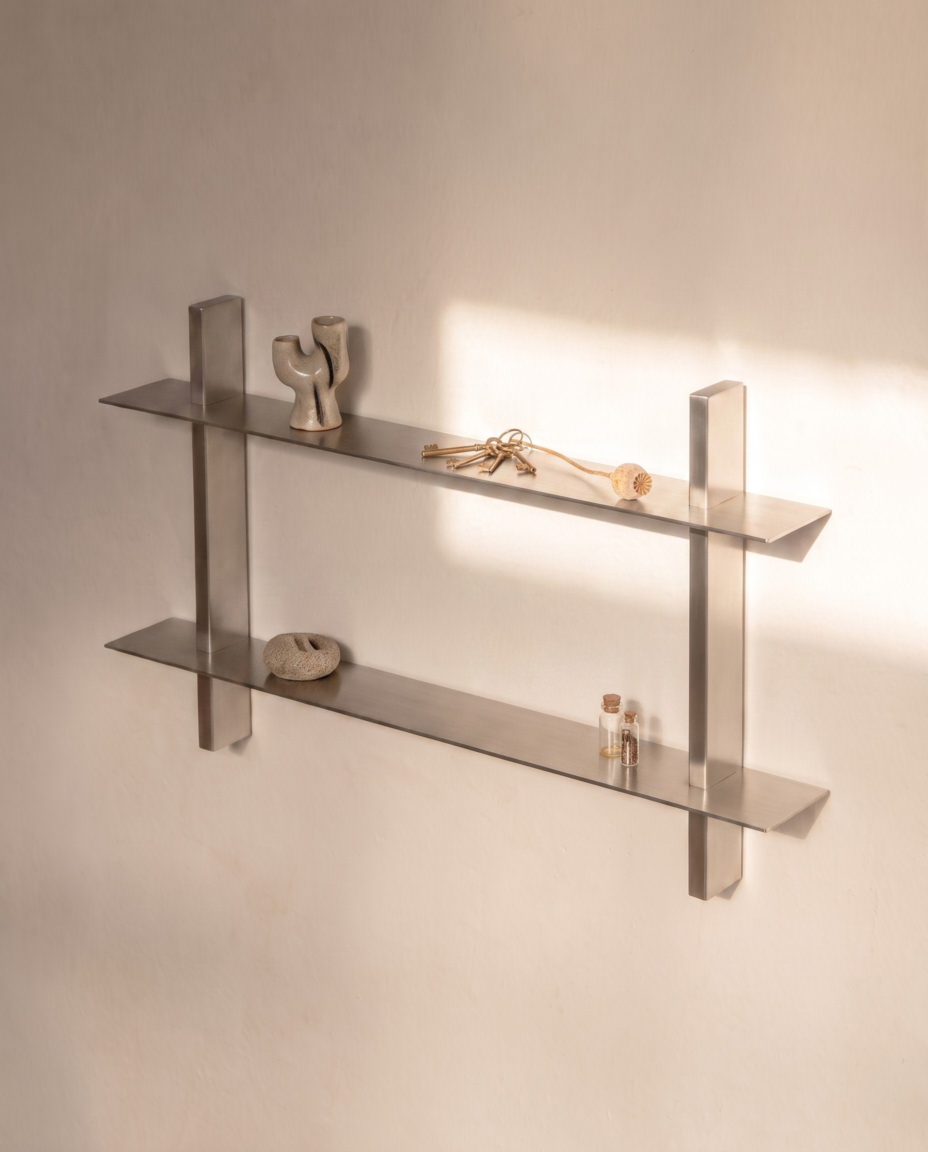 Essential Steel Wall Shelf — side angle