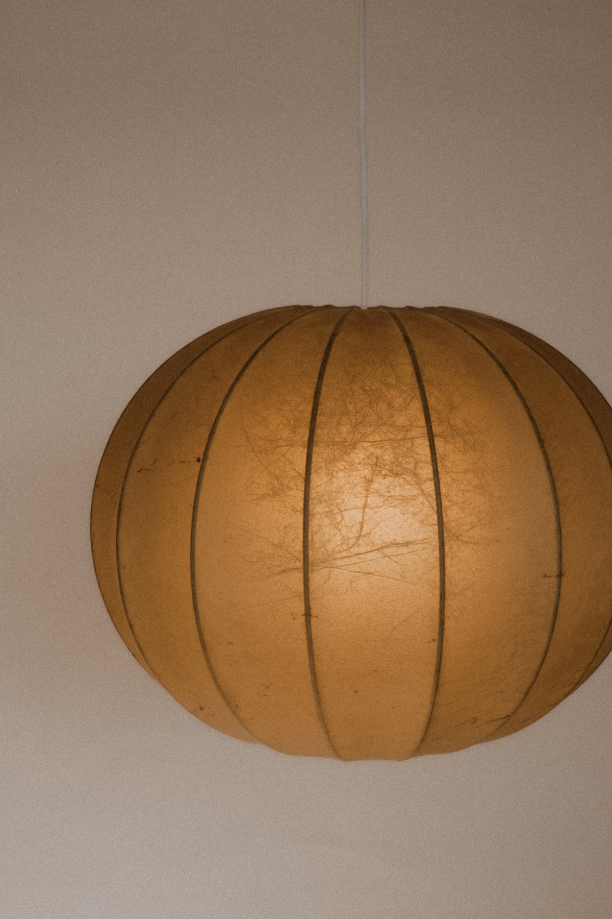 Vintage Mid-Century Cocoon Pendant Light by Goldkant Leuchten — detail view