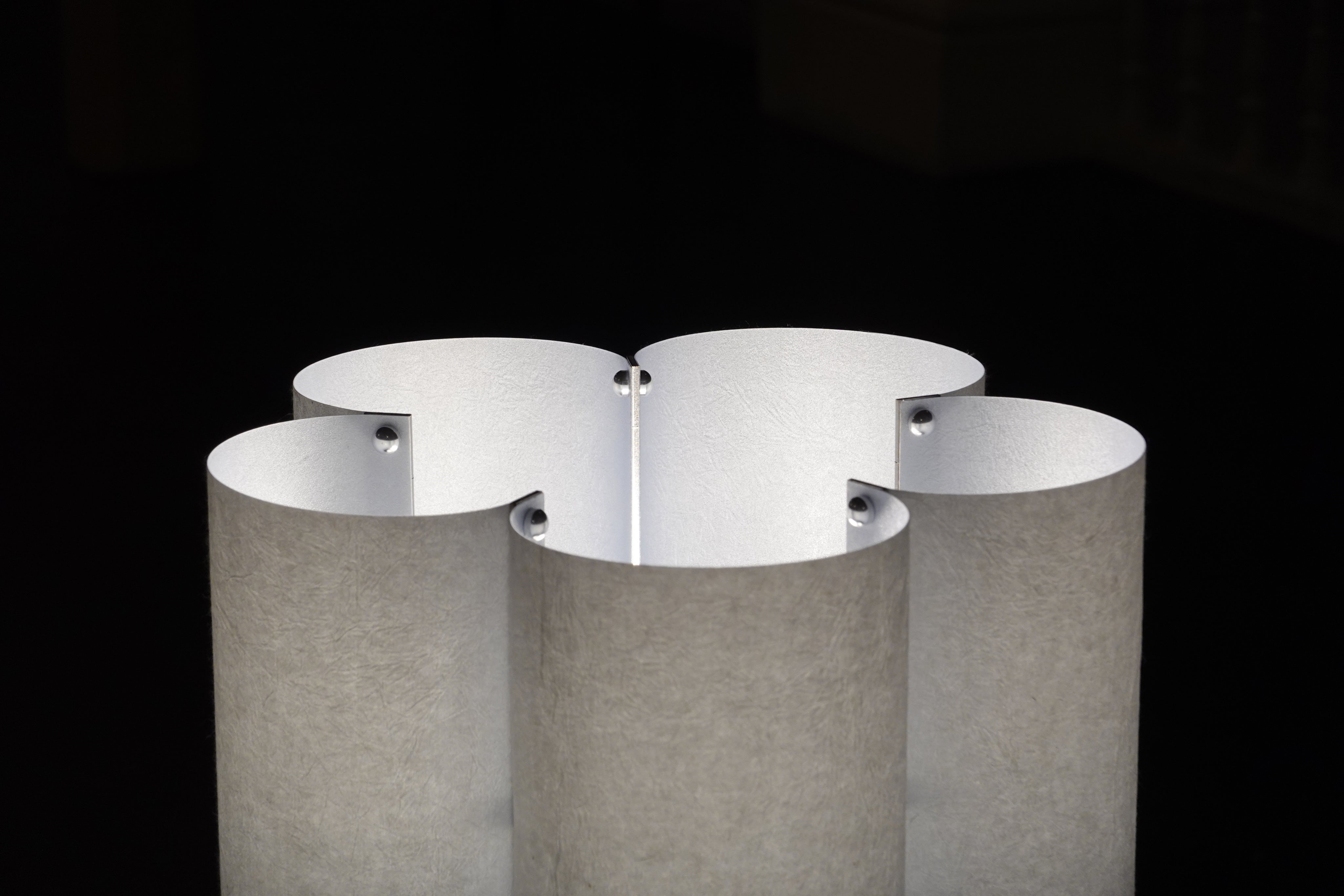 Soom Hanji Table Lamp — close-up of textured paper shade