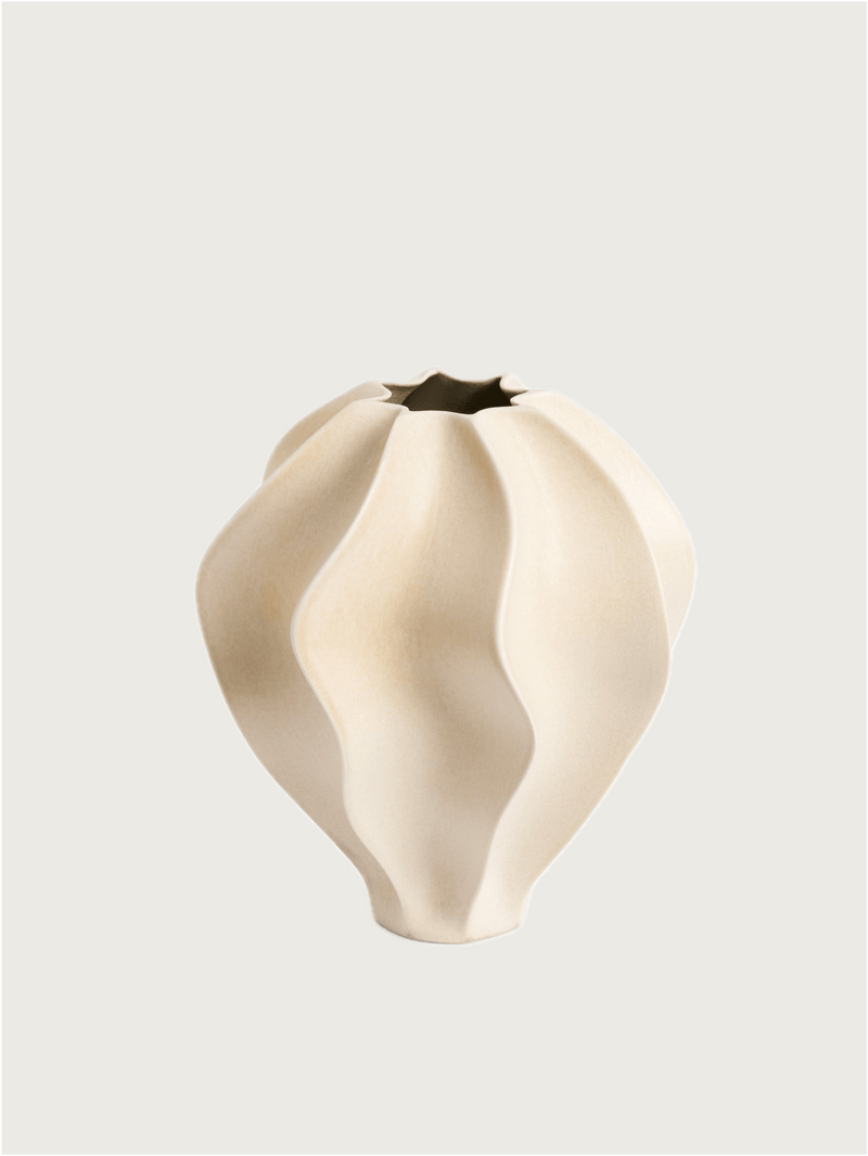 Douro Vase, Oat - Medium by Lobjet | The Oblist — handcrafted ceramic, neutral color