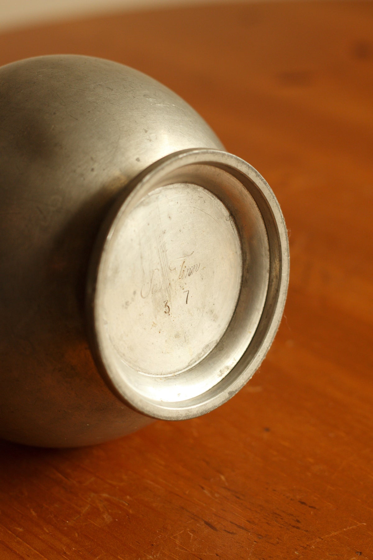 Sculptural Pewter Vase — lifestyle setting