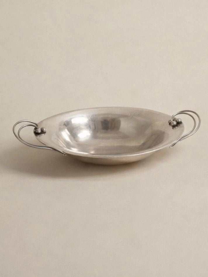 1930s Dutch Art Deco Silver-Plated Berry Bowl — lifestyle setting