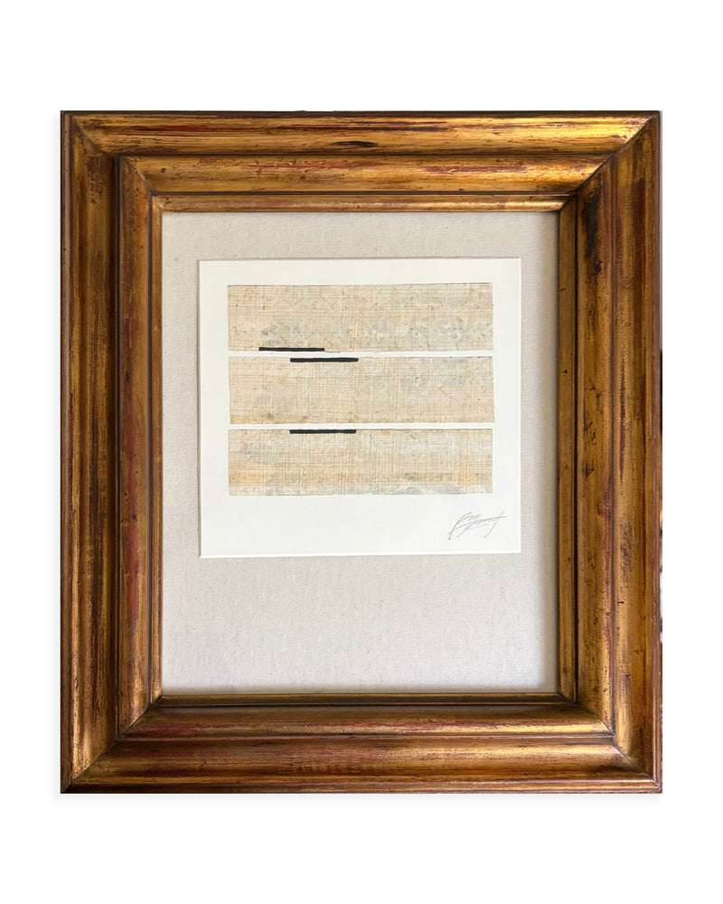 Papiros en Paralelo' Artwork by Paula Piquet | The Oblist — framed mixed media piece