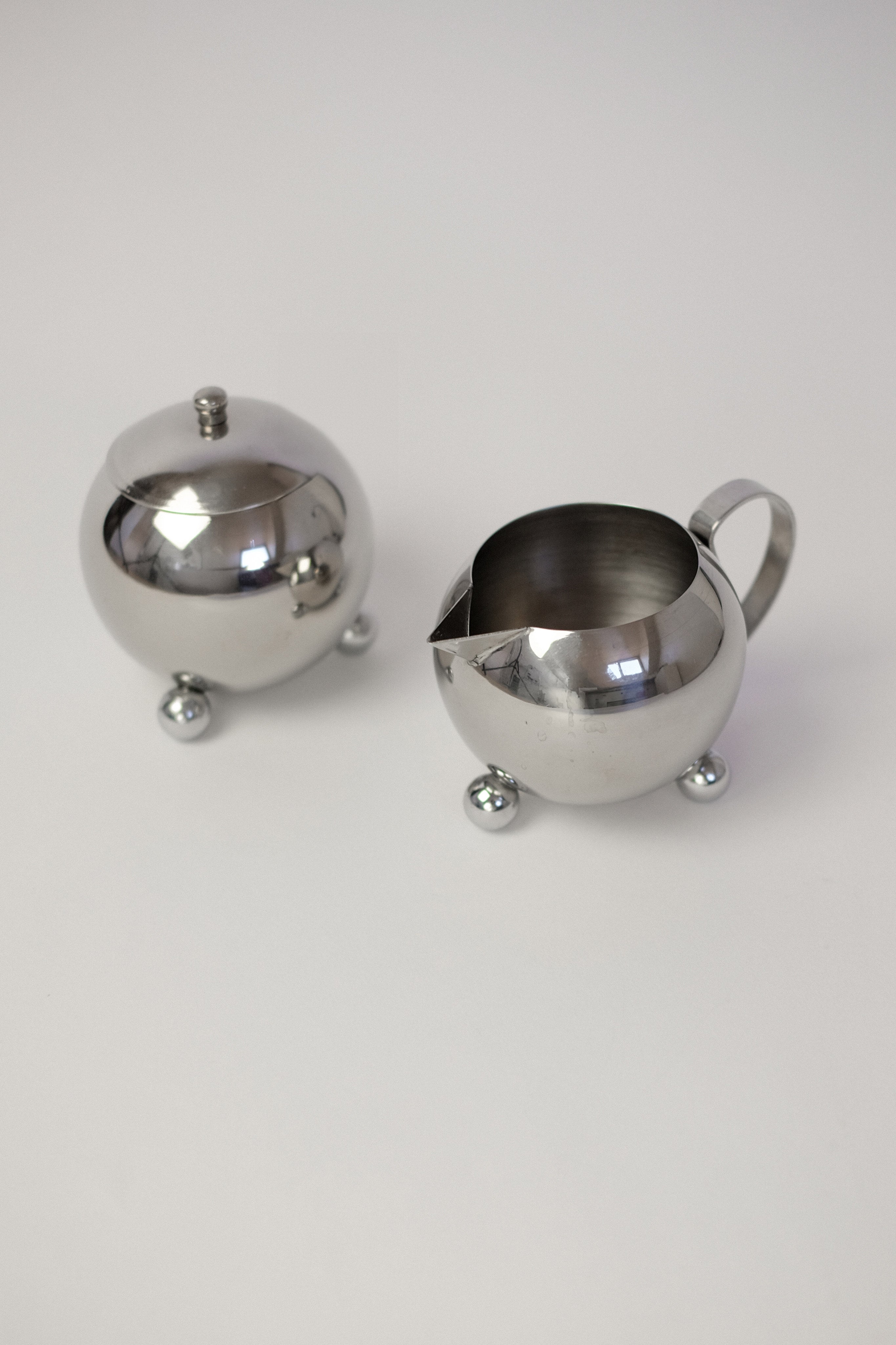 Stainless Steel Coffee / Tea set — side angle