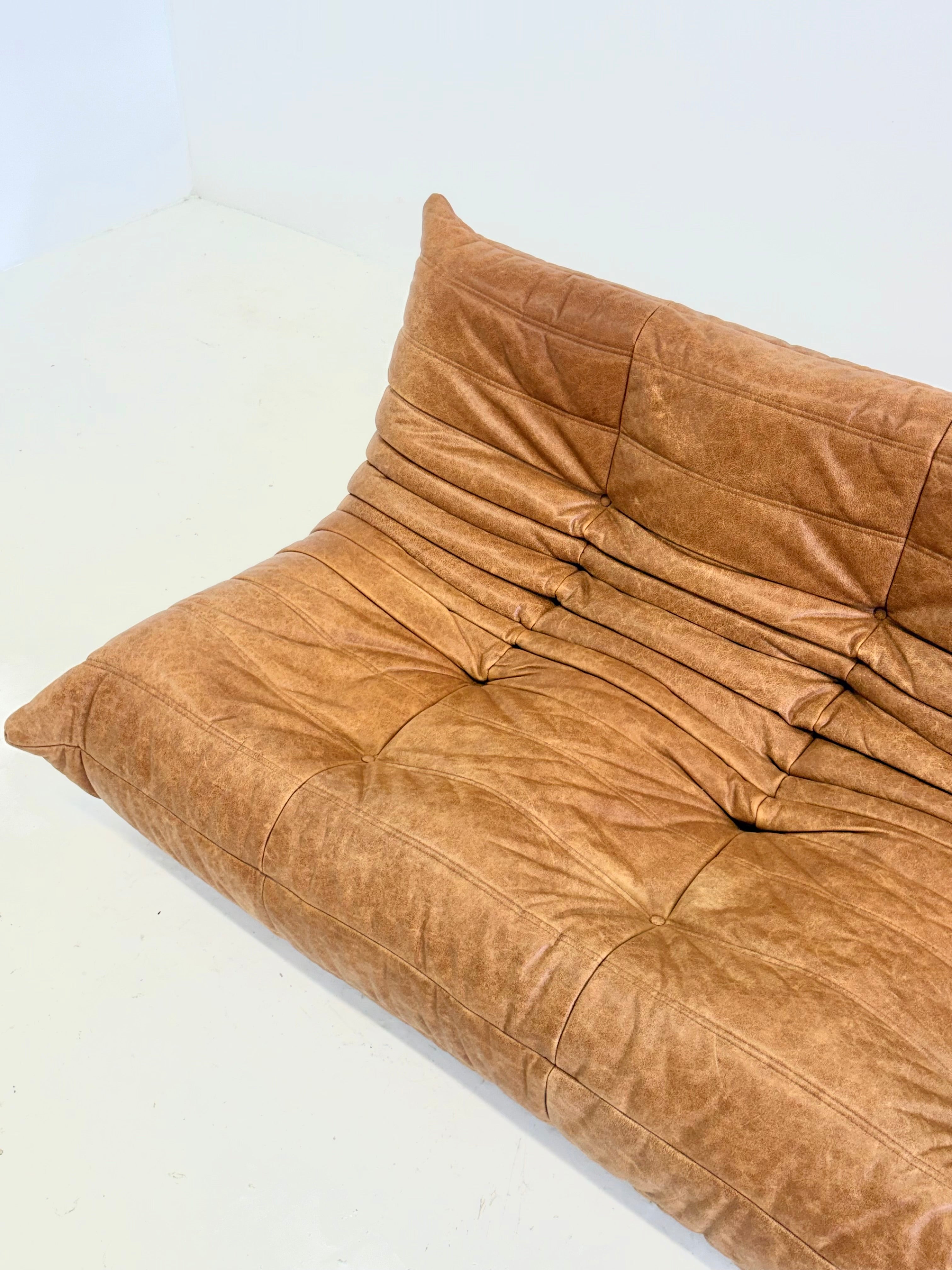 Ligne Roset Togo 3-seater in cognac leather — additional view