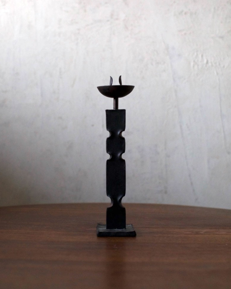 Brutalist Candleholder by Out For Lunch | The Oblist — black metal design