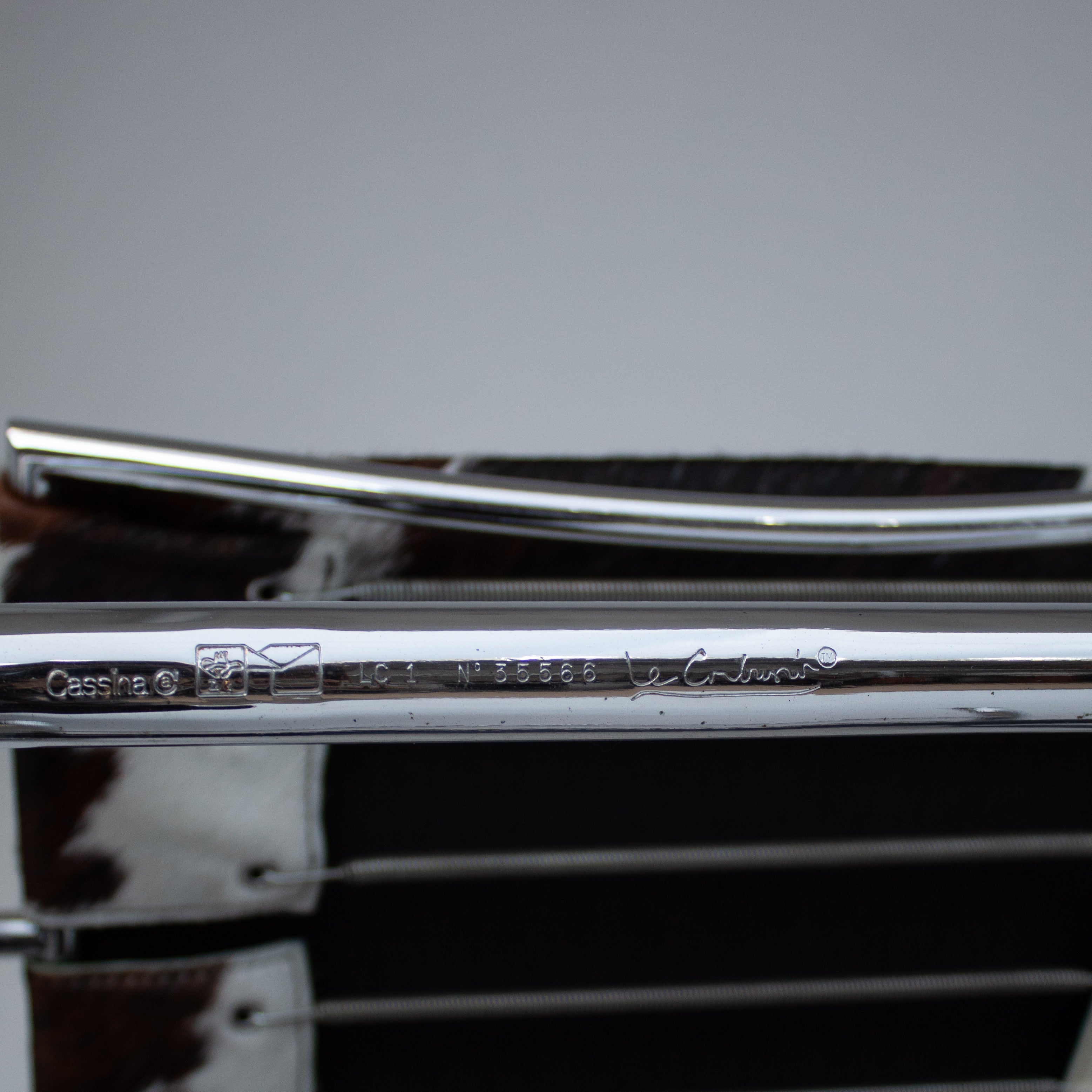 Set of 2 Le Corbusier, Pierre Jeanneret, Charlotte Perriand LC1 Chairs by Cassina